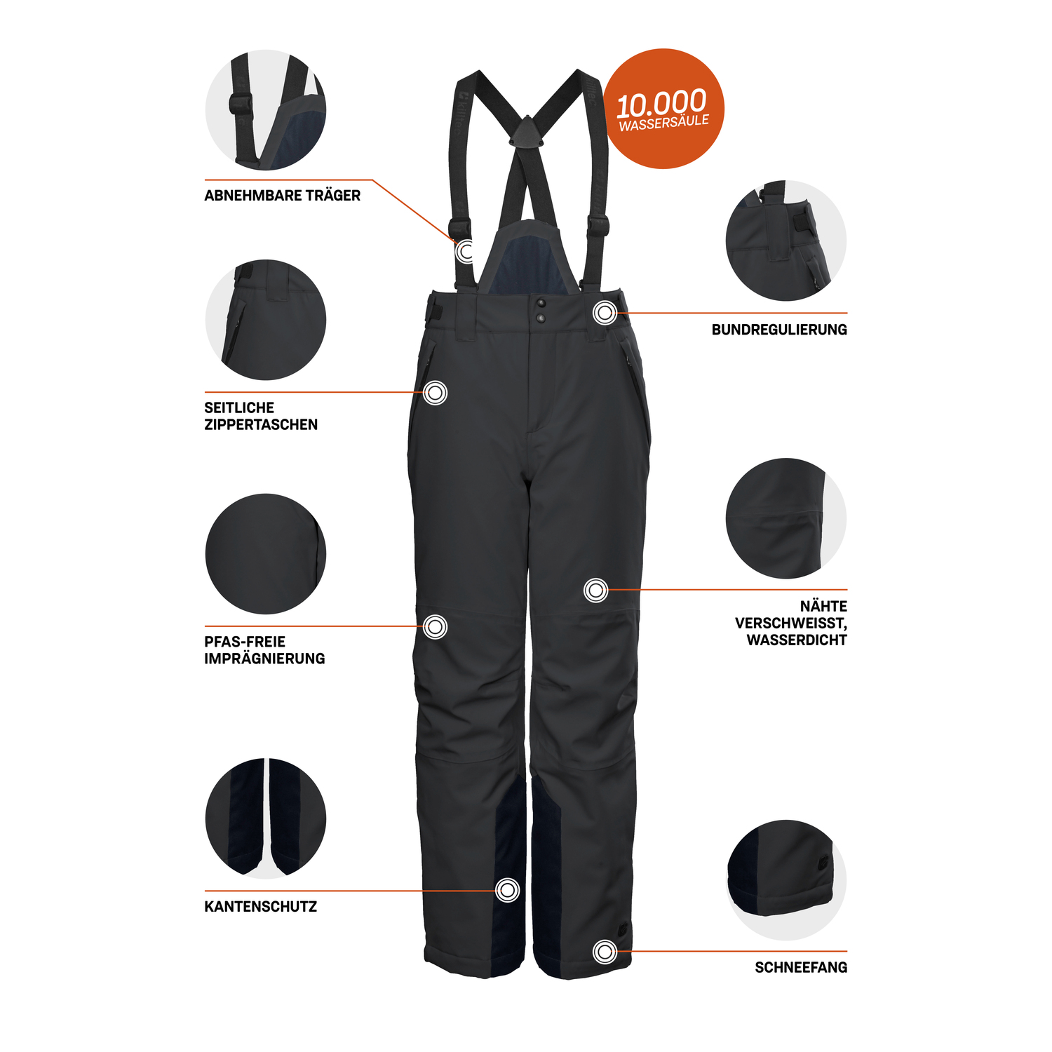 Damen killtec Schwarz KSW 110 WMN LS SHRT Shirt