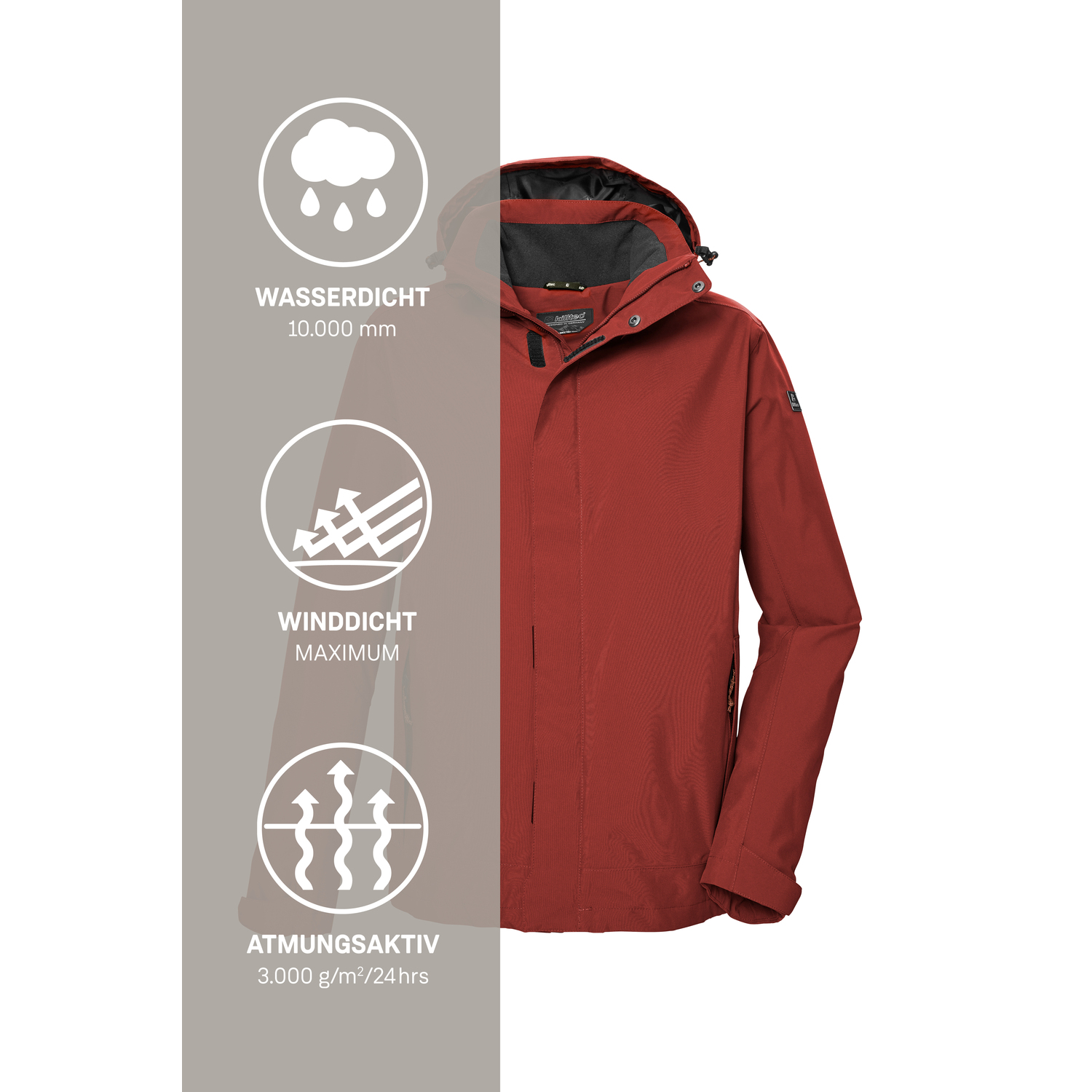 Herren killtec Rot KOS 87 MN JCKT_XENIOS Funktionsjacke