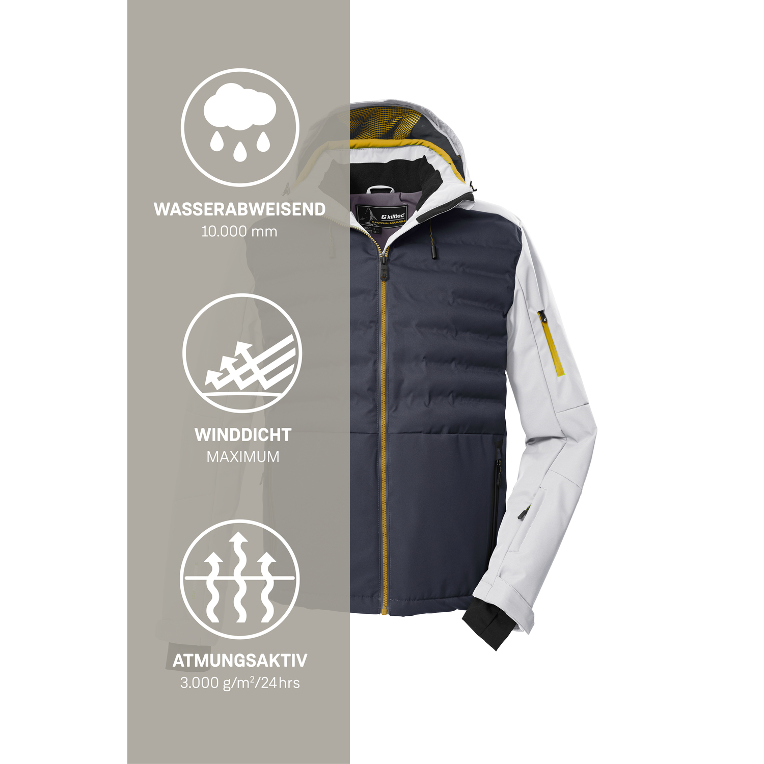 Herren killtec Blau KSW 72 MN SKI JCKT 00860 4XL Funktionsjacke