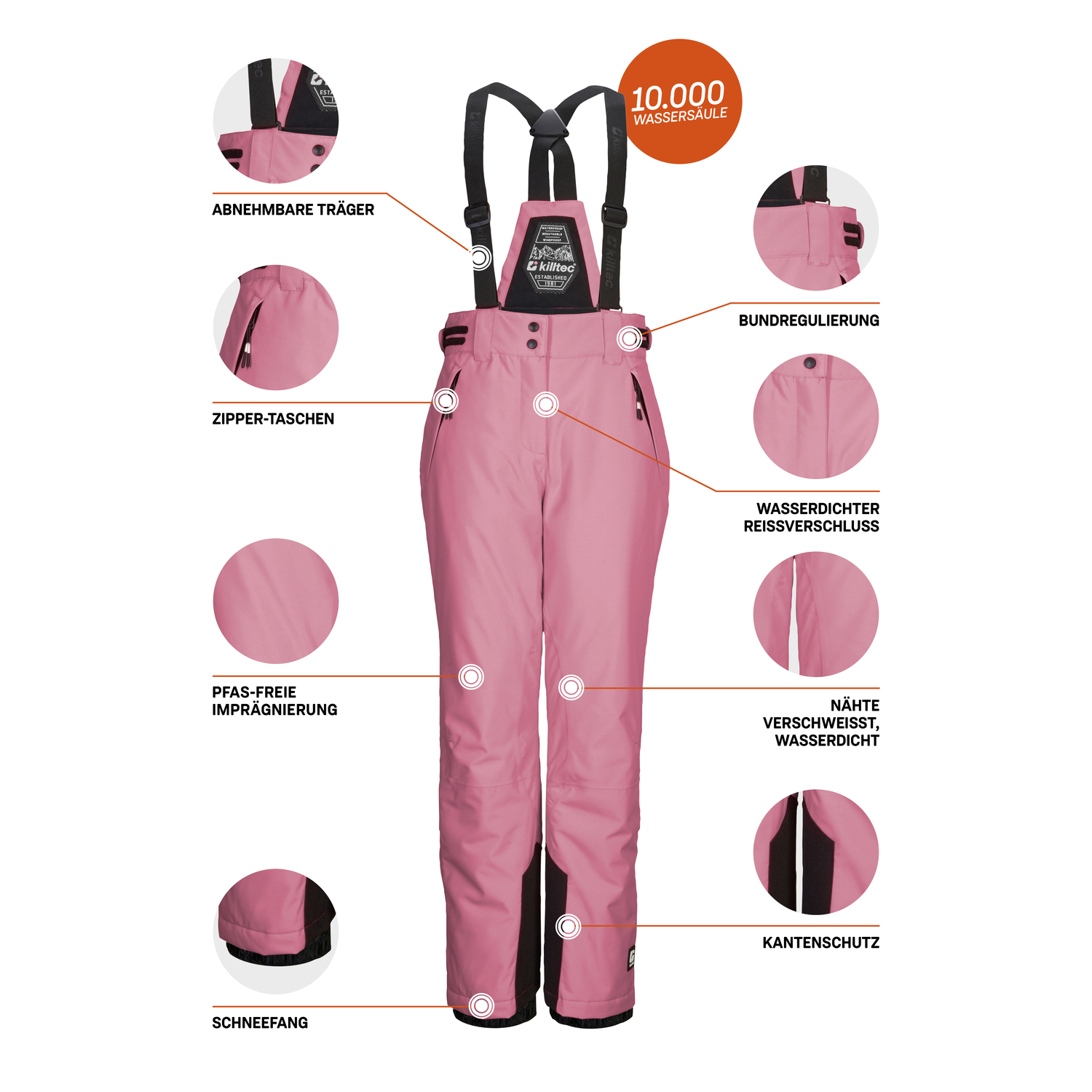 Kinder killtec Rose KSW 213 GRLS SKI PNTS Latzhose