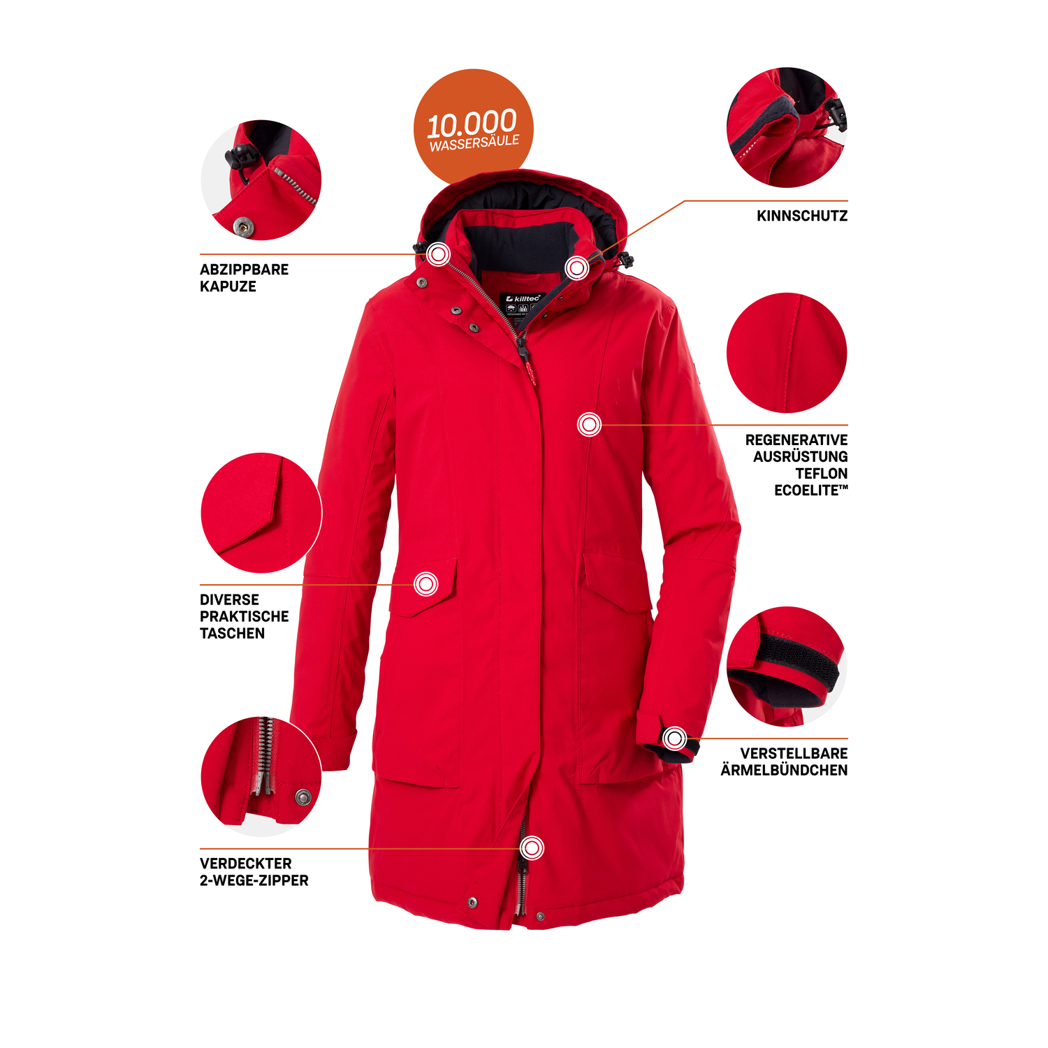 Damen killtec Rot