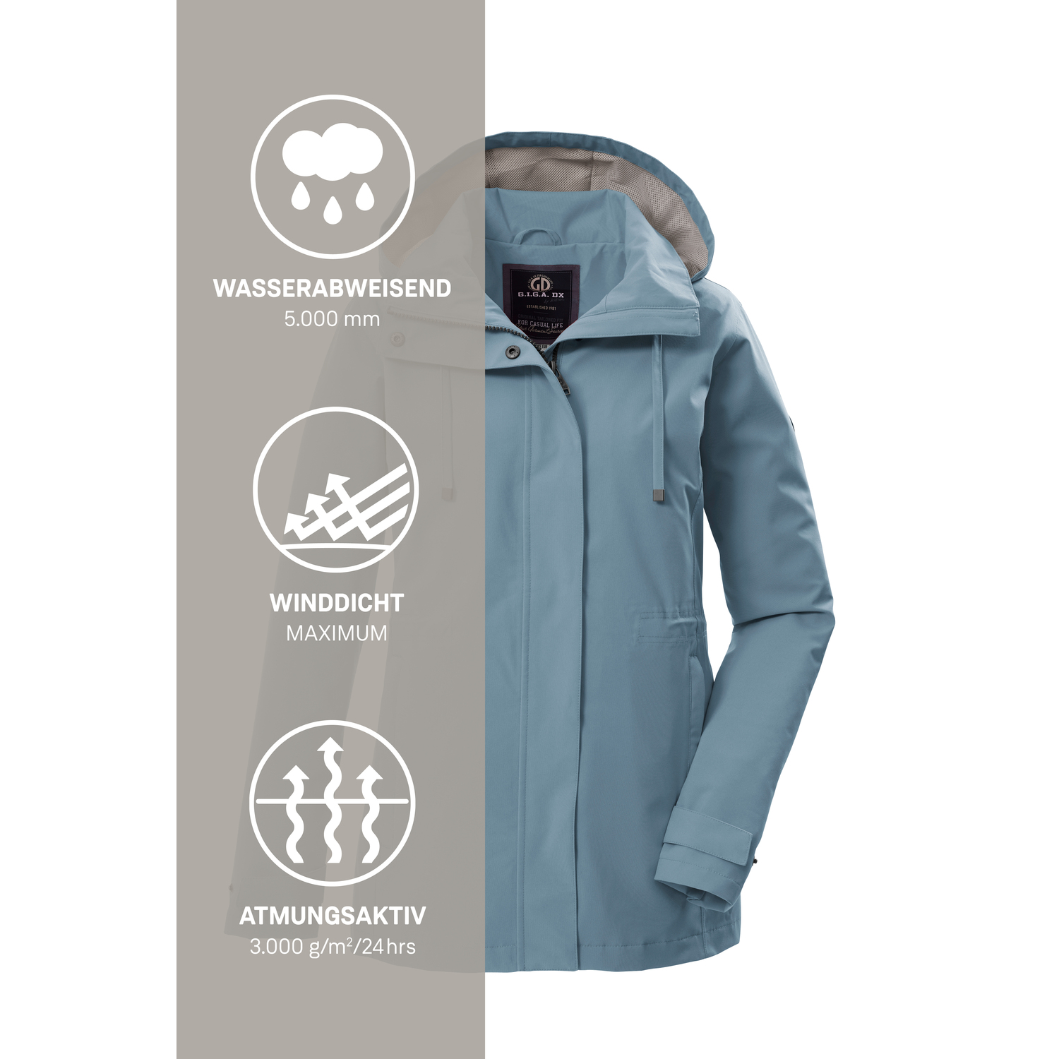 Damen G.I.G.A. DX by killtec Blau GS 106 WMN JCKT 00845 50 Funktionsjacke