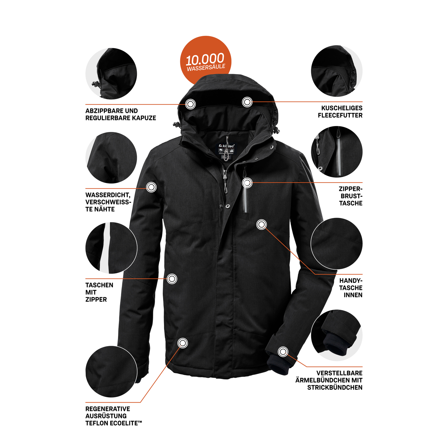 Herren killtec Nachtschwarz