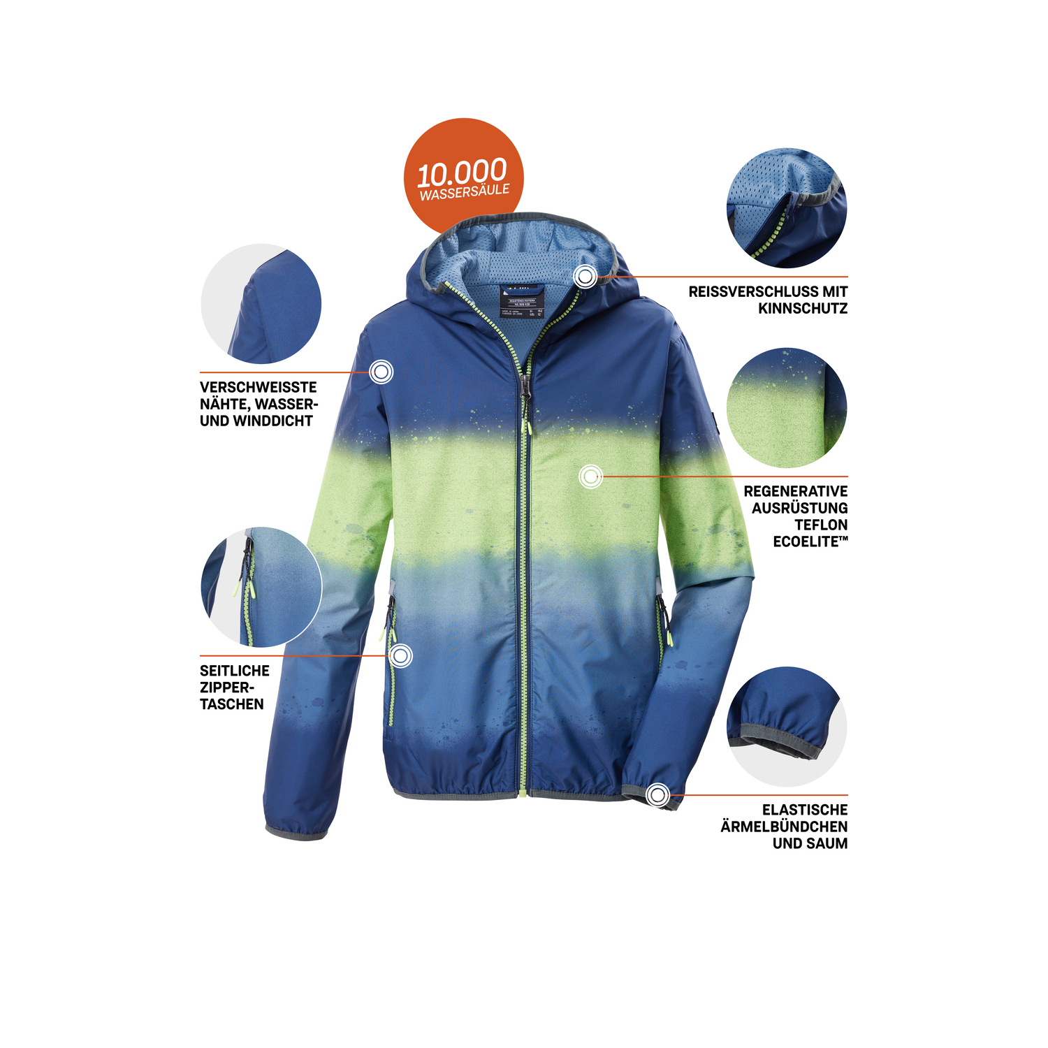 Kinder killtec Blau KOS 144 BYS JCKT 00520 176 Funktionsjacke