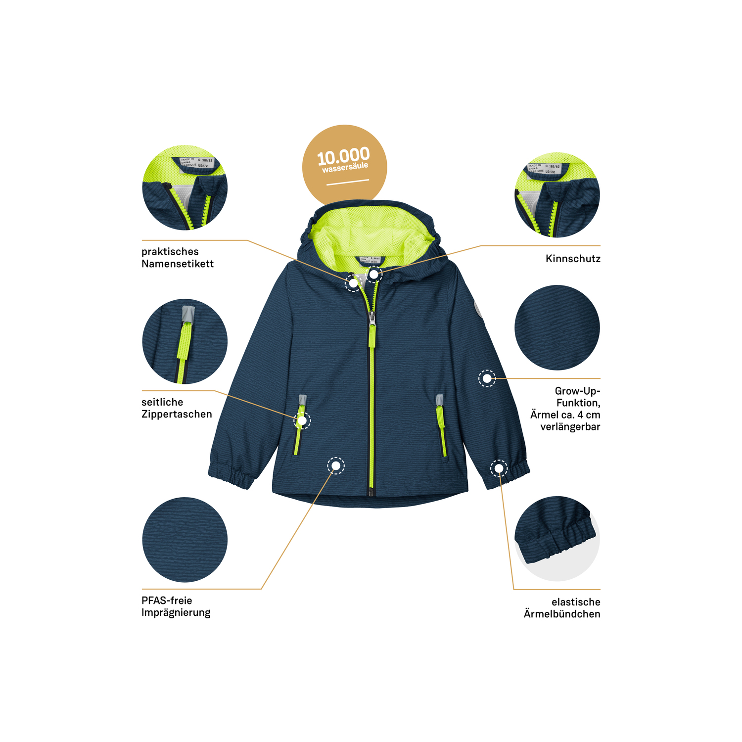 Minis first instinct by killtec Blau FIOS 6 MNS JCKT 00262 122/8 Funktionsjacke
