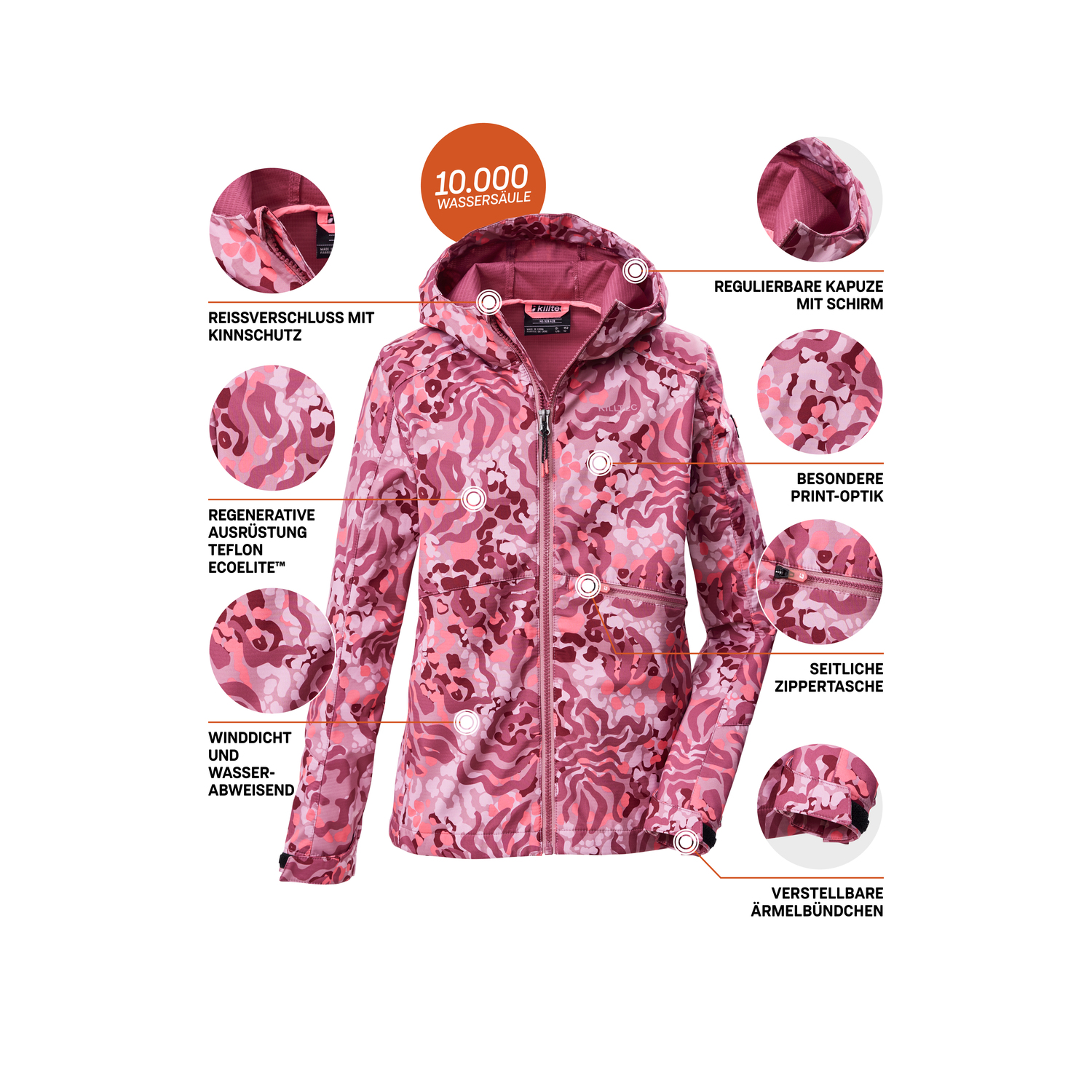 Kinder killtec Rose KOS 154 GRLS SFTSHLL JCKT 00427 176 Funktionsjacke