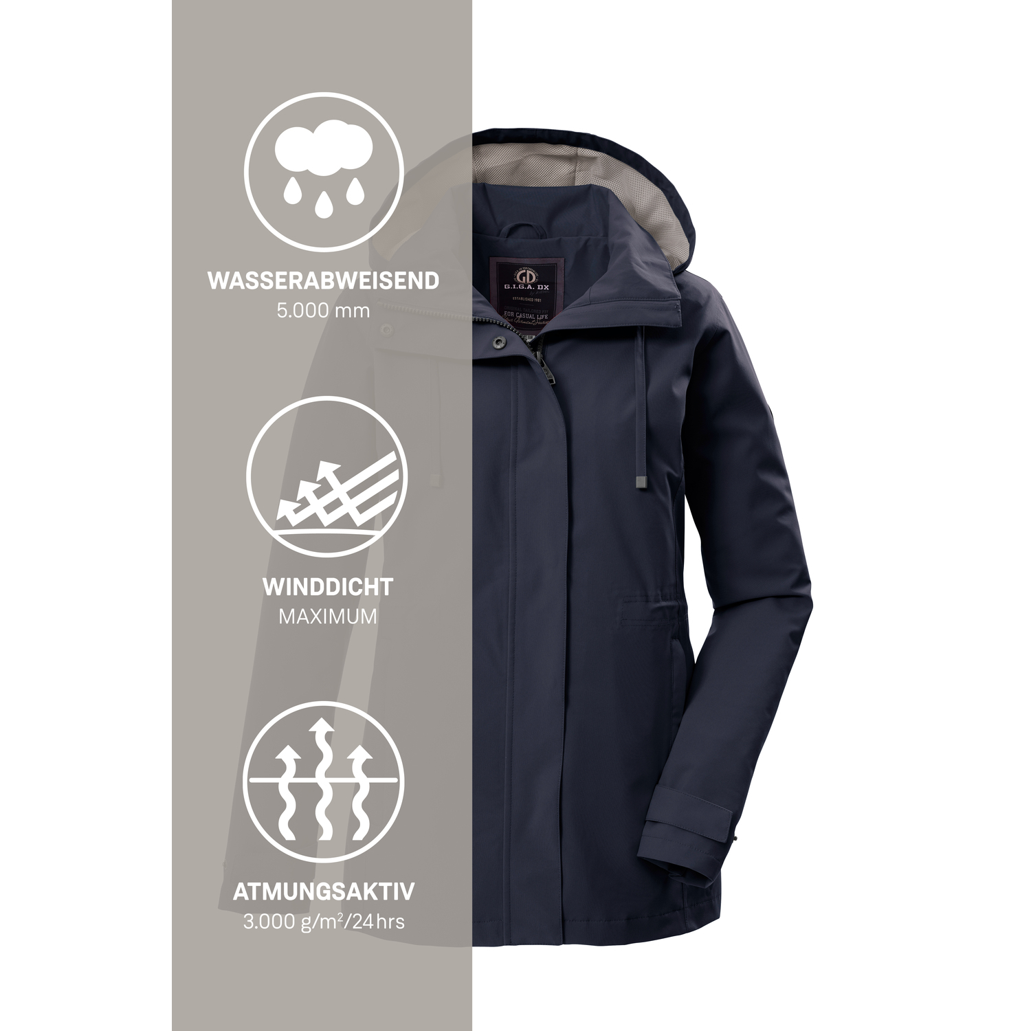 Damen G.I.G.A. DX by killtec Blau GS 106 WMN JCKT 00814 50 Funktionsjacke