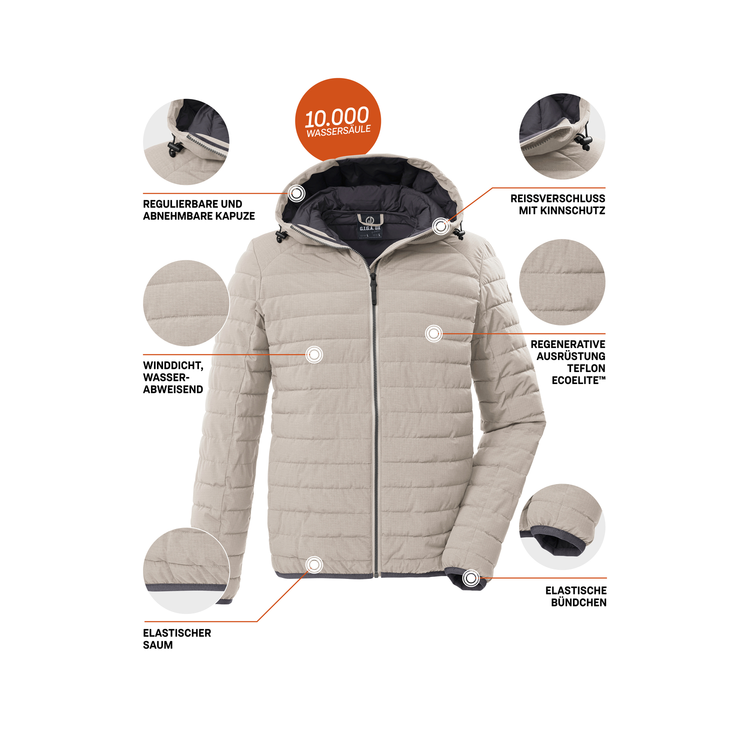 Herren G.I.G.A. DX by killtec Sand GS 86 MN QLTD JCKT Funktionsjacke