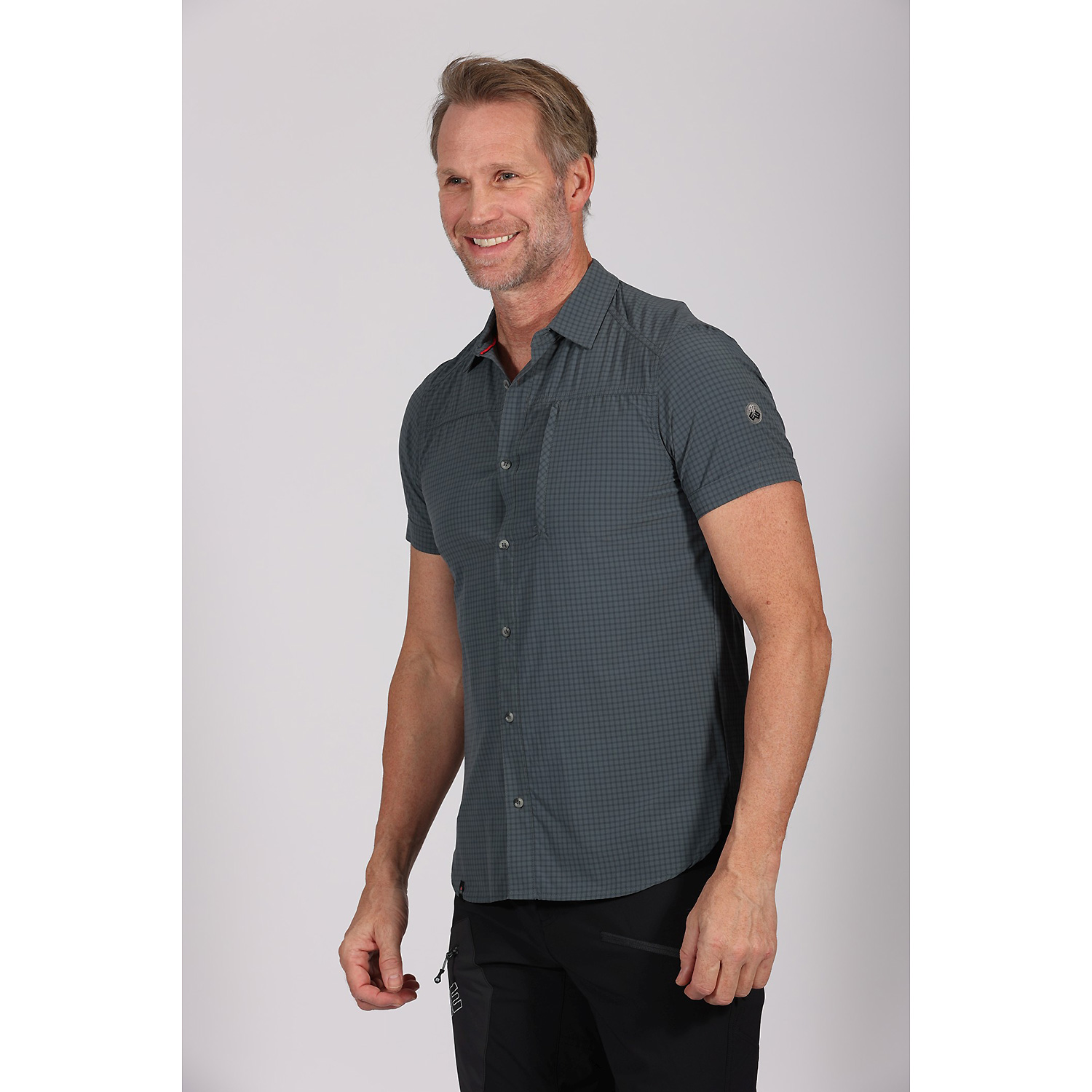 Herren Maul Sport Dunkelgrau Veniv 4XT - 1/2 Hemd karo elas 05 54 Hemd