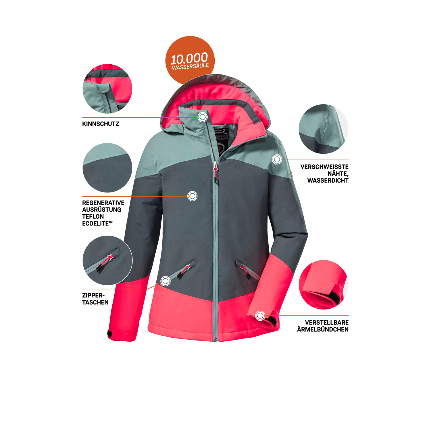Mädchen Kinder killtec Petrol KOW 195 GRLS JCKT 00697 152 Funktionsjacke