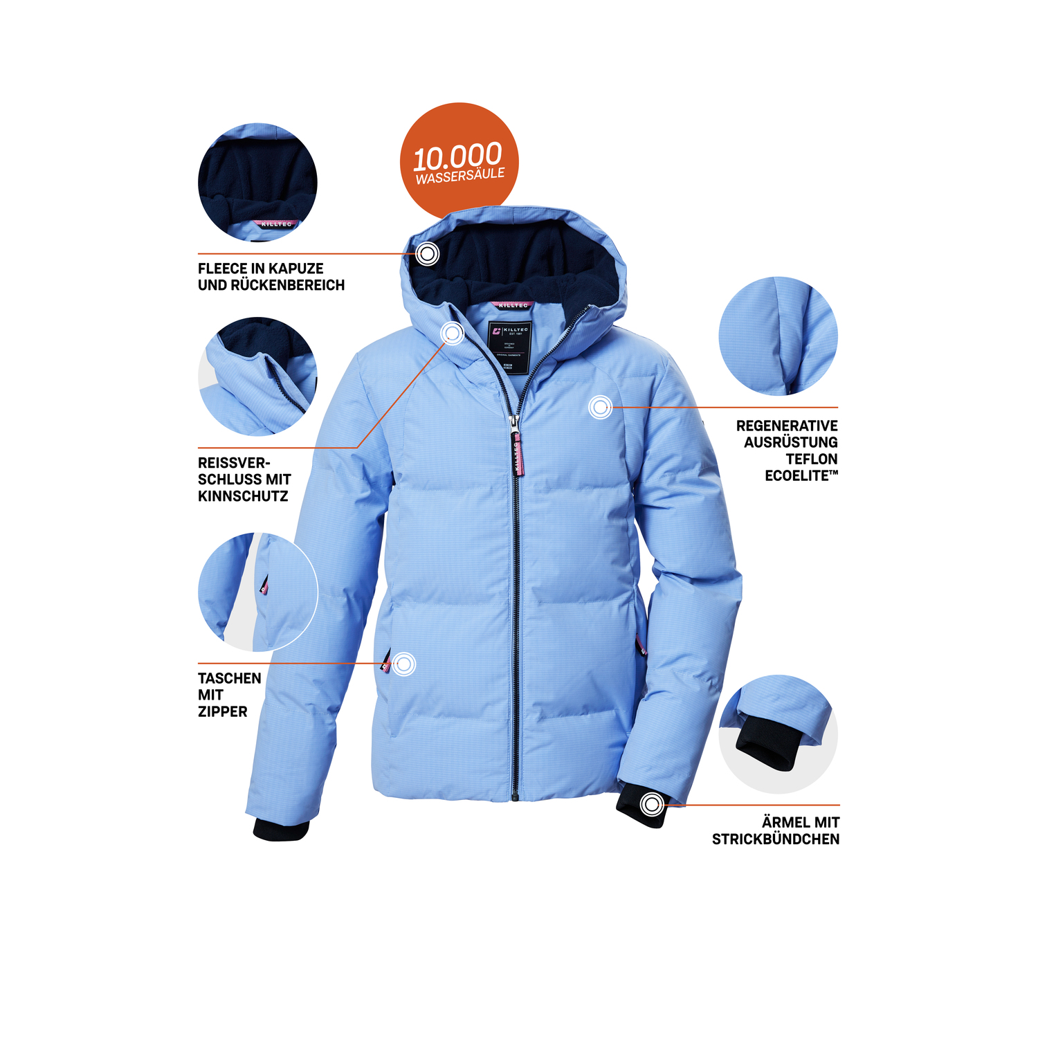 Kinder Mädchen killtec Blau KOW 357 GRLS QLTD JCKT 00859 176 Funktionsjacke