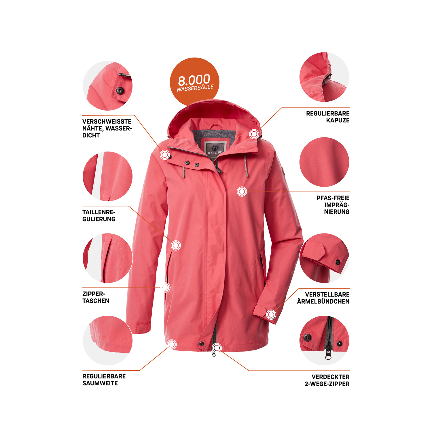 Damen G.I.G.A. DX by killtec Dunkelorange