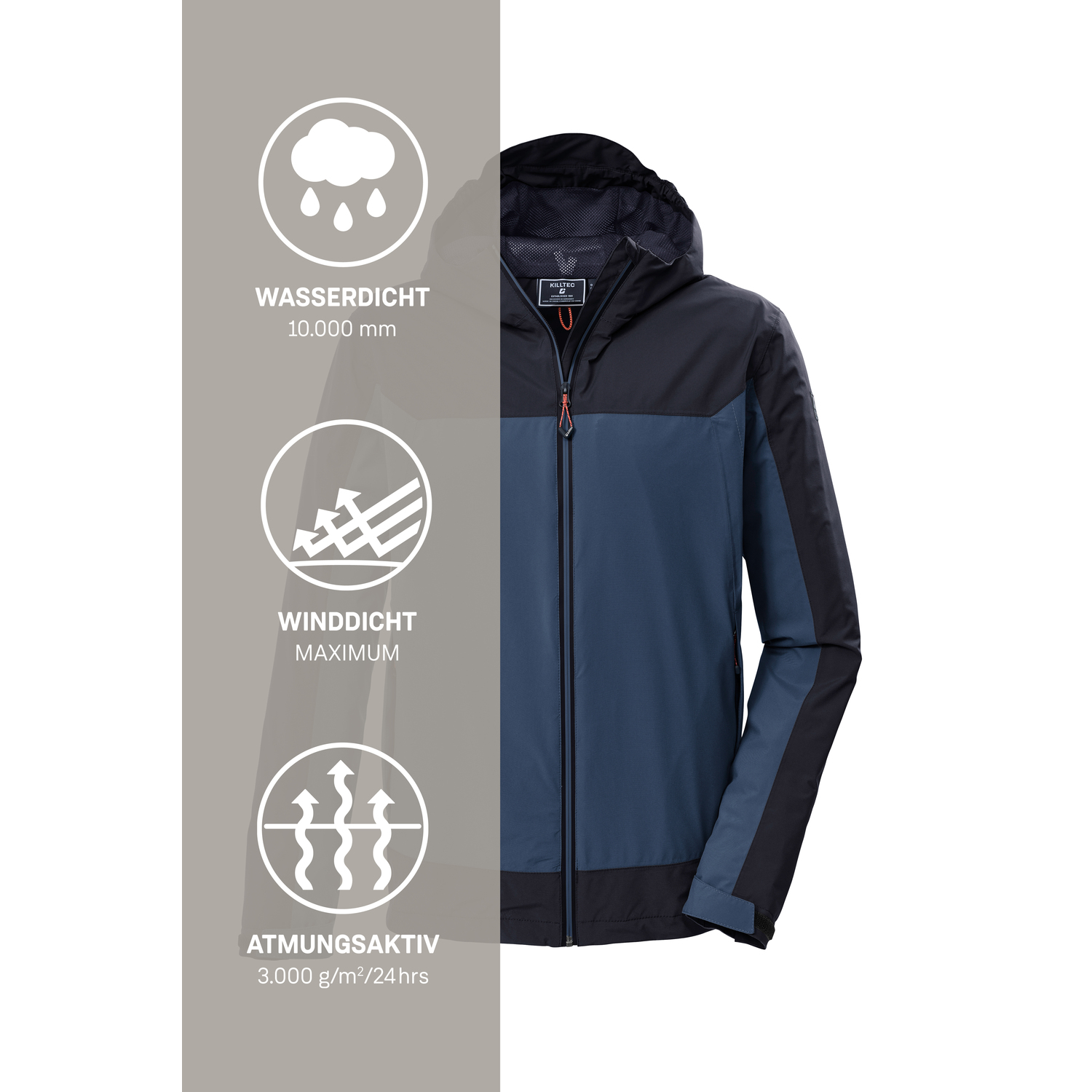 Herren killtec Blau KOS 40 MN JCKT Funktionsjacke