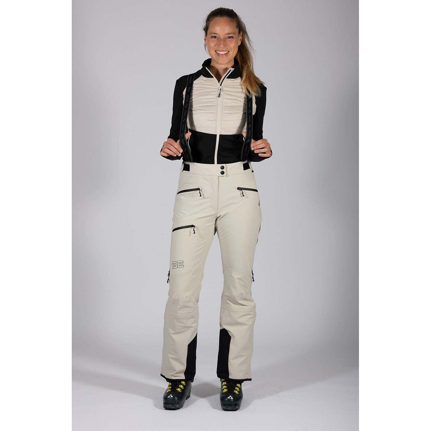 Damen Maul Sport Beige Schneeflocke - Snowtex Hose 3636 36 Skihose