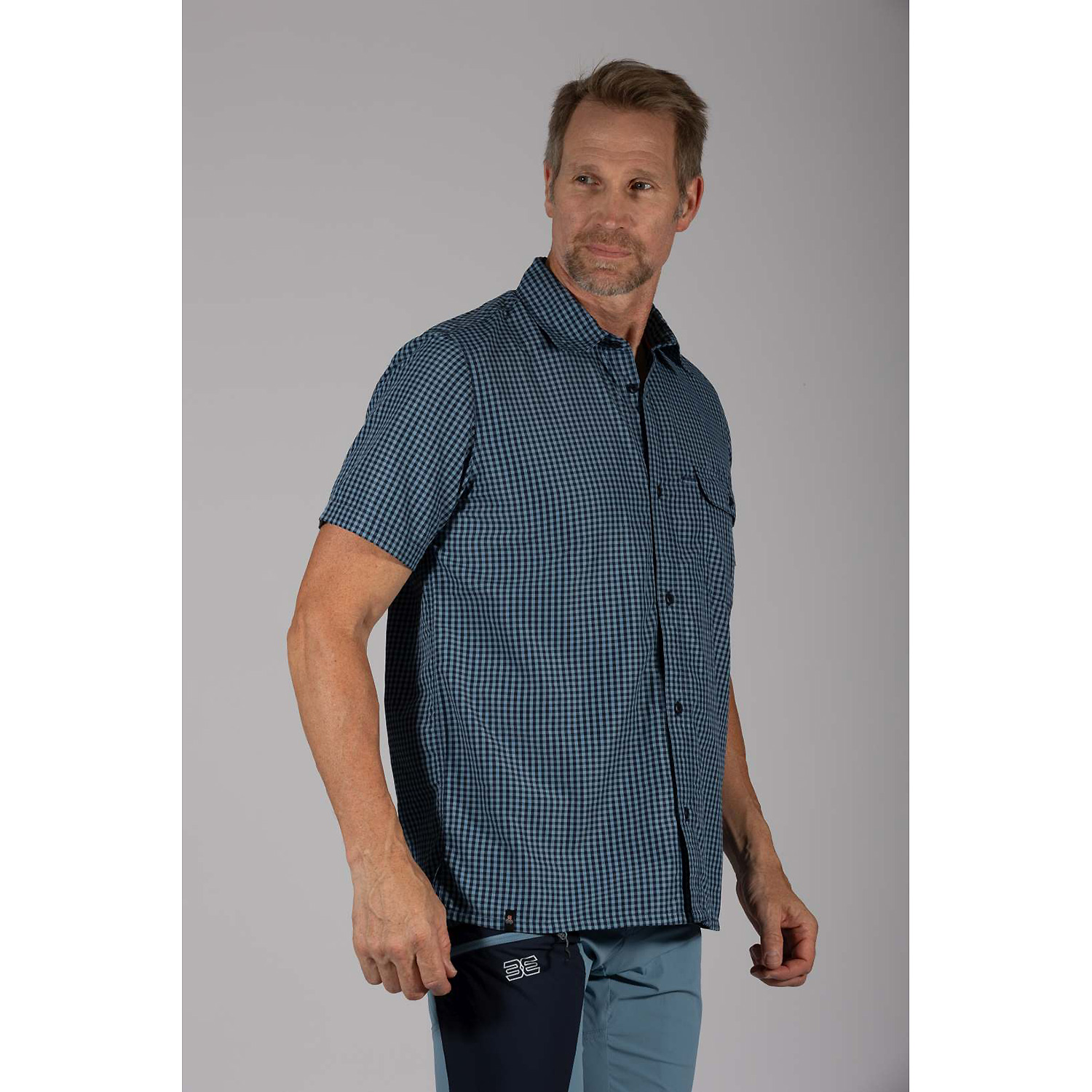 Herren Maul Sport Hellblau Falkenberg II - 1/2 Hemd karie Hemd