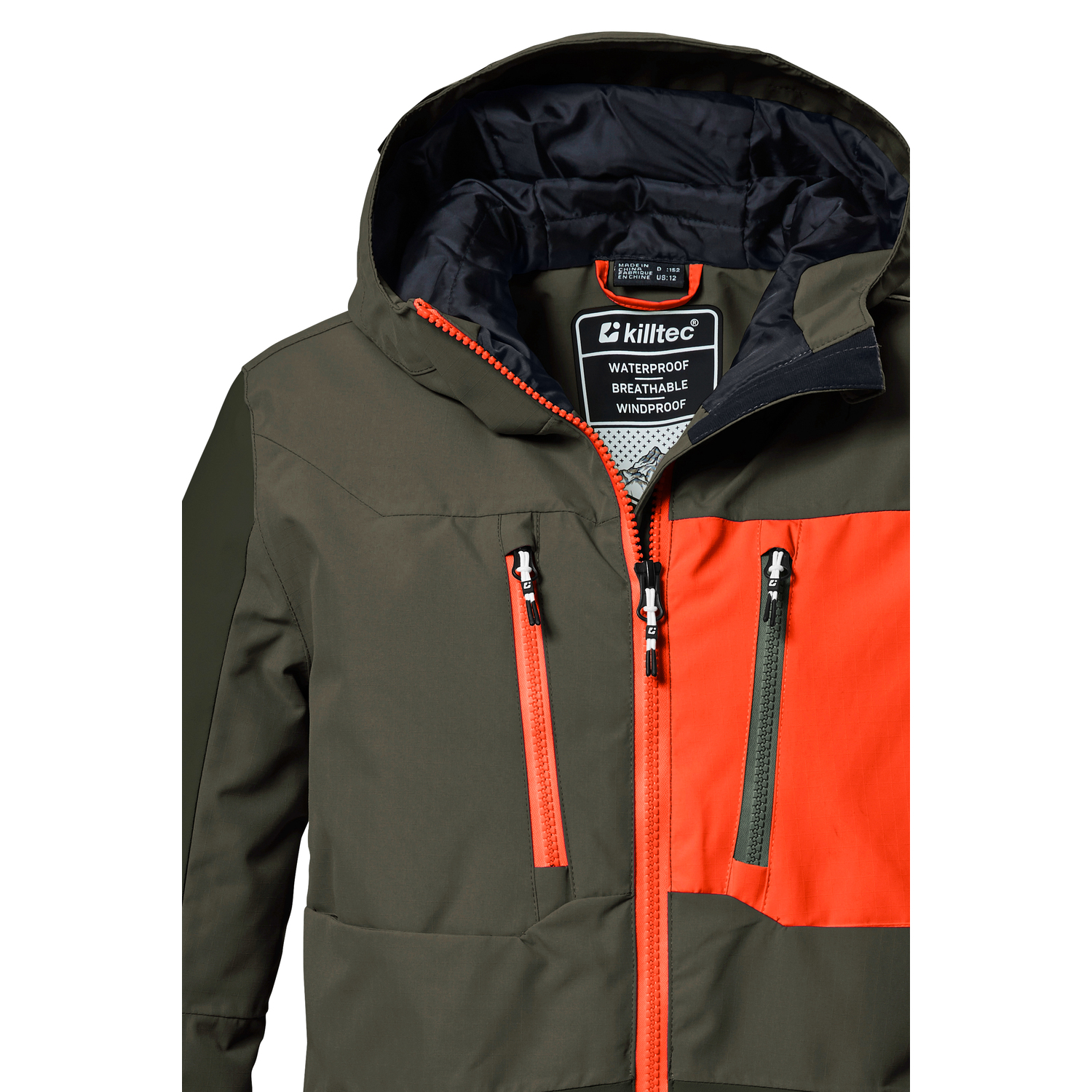 Jungen Kinder killtec Oliv KSW 397 BYS SKI JCKT 00717 176 Funktionsjacke