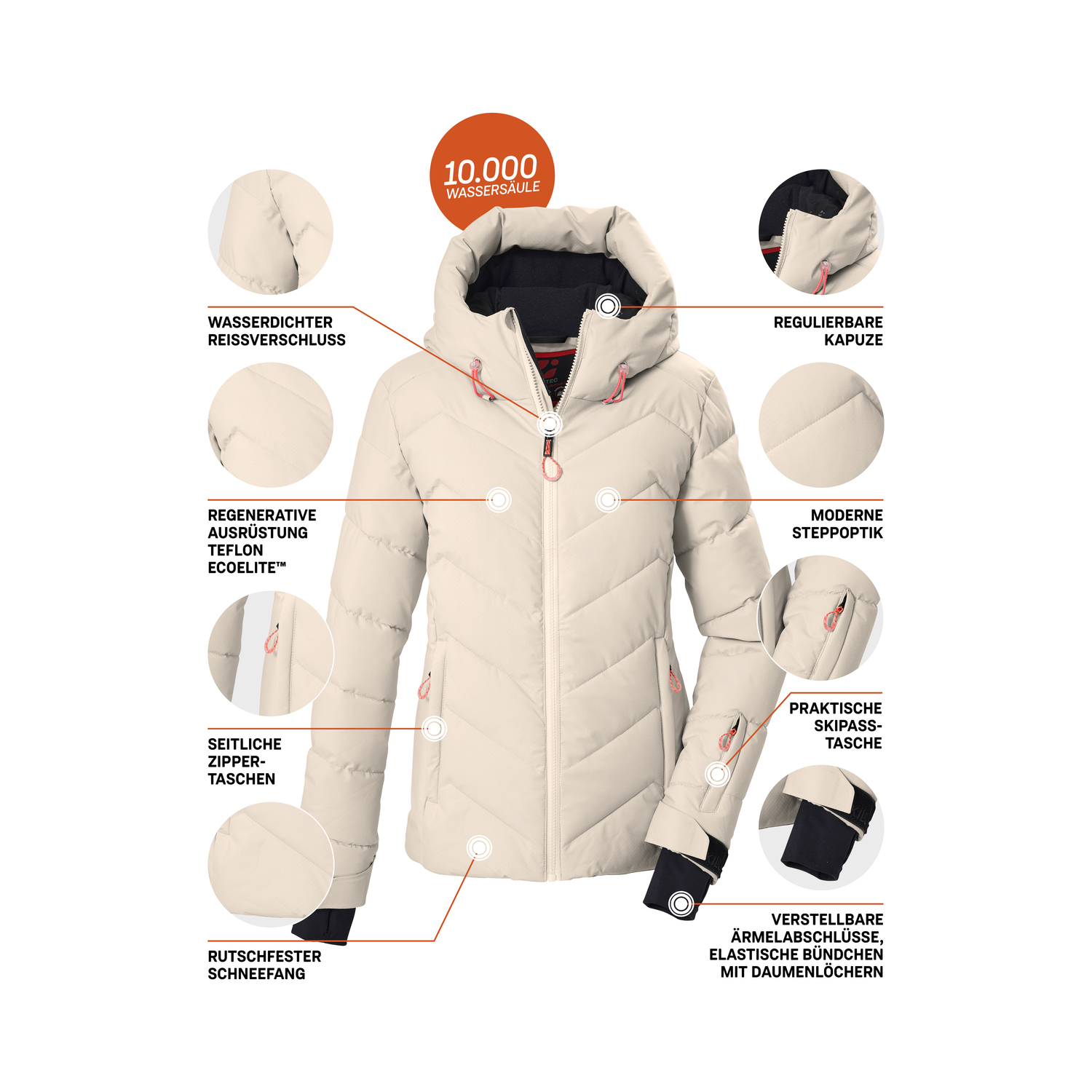 Damen killtec Beige