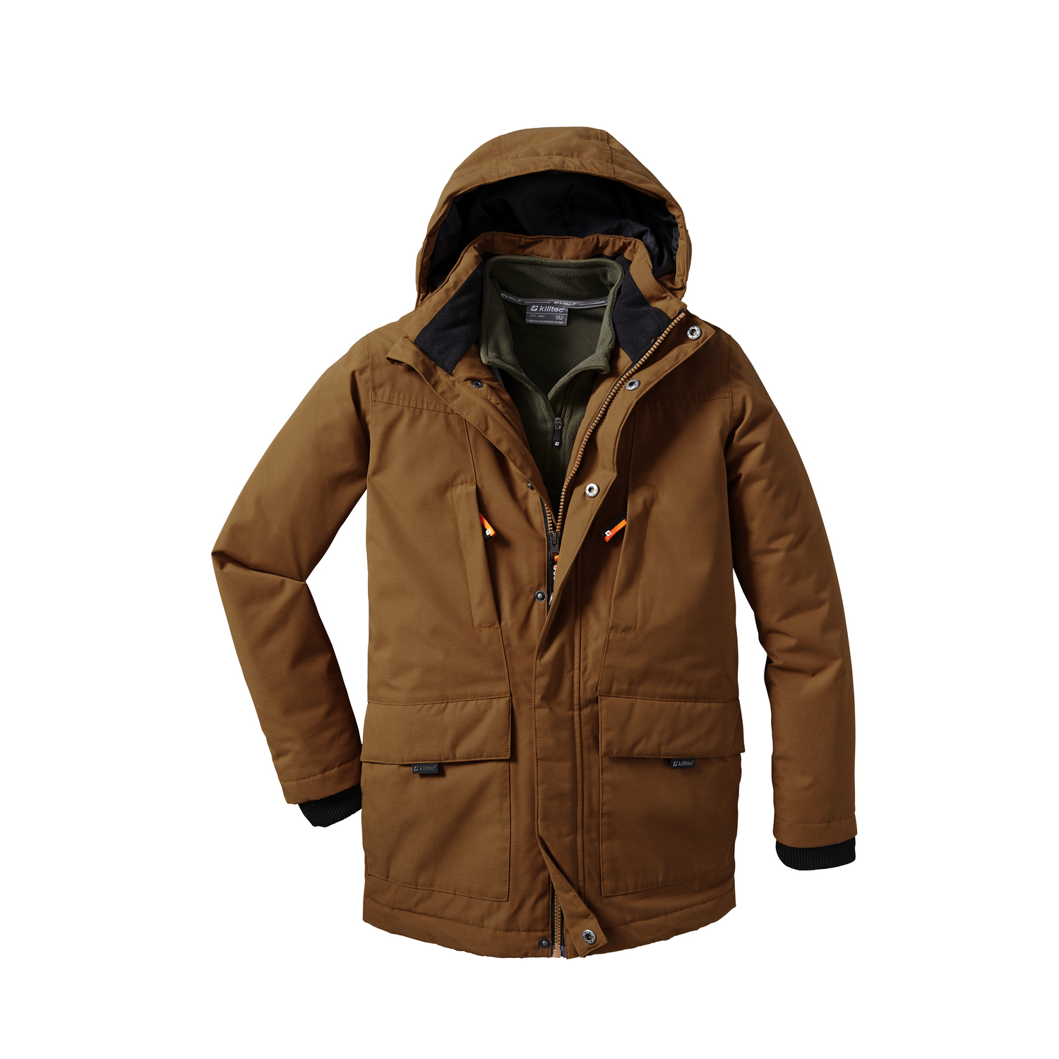 Jungen Kinder killtec Braun KOW 378 BYS PRK 00300 176 Mantel