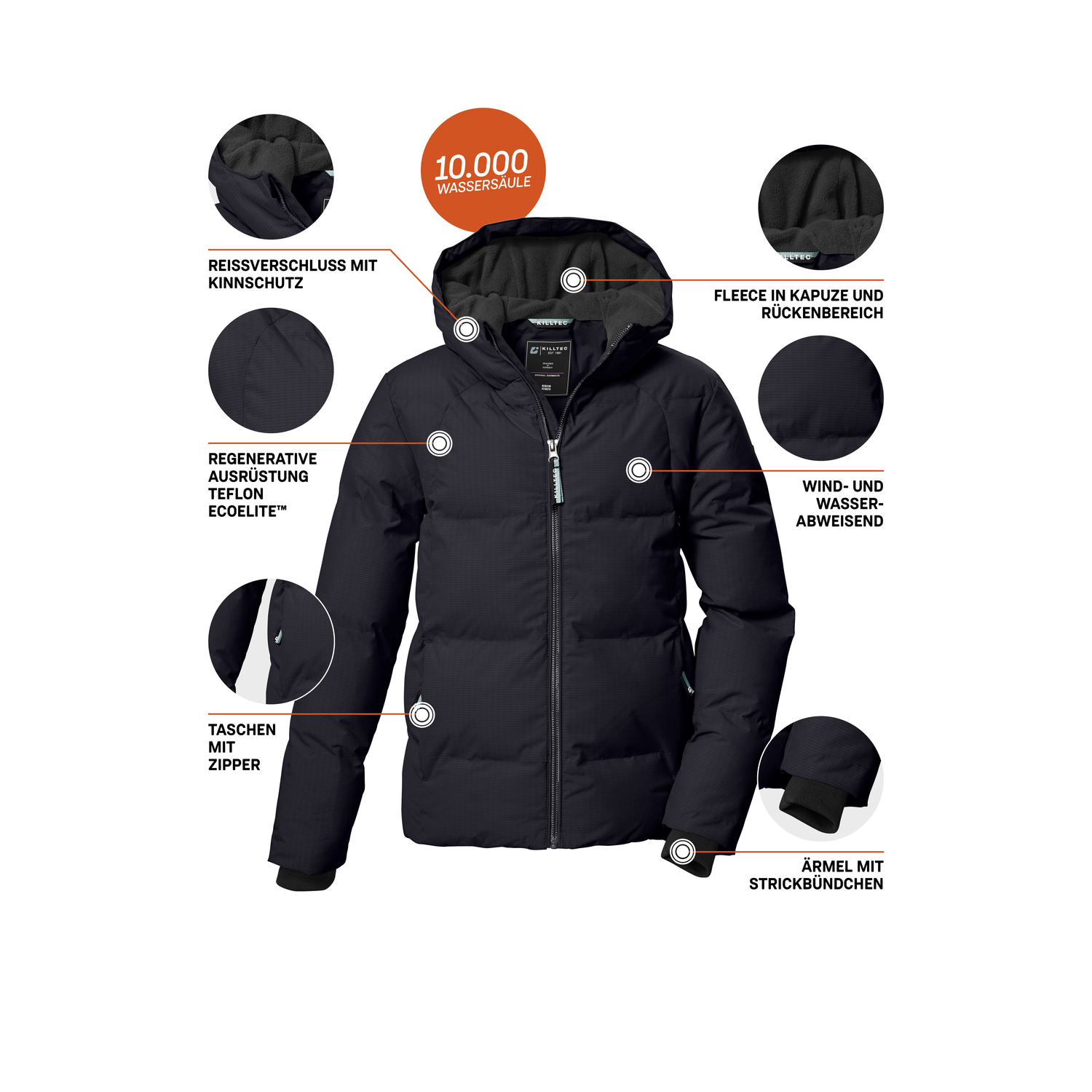 Kinder Mädchen killtec Schwarz KOW 357 GRLS QLTD JCKT 00269 176 Funktionsjacke