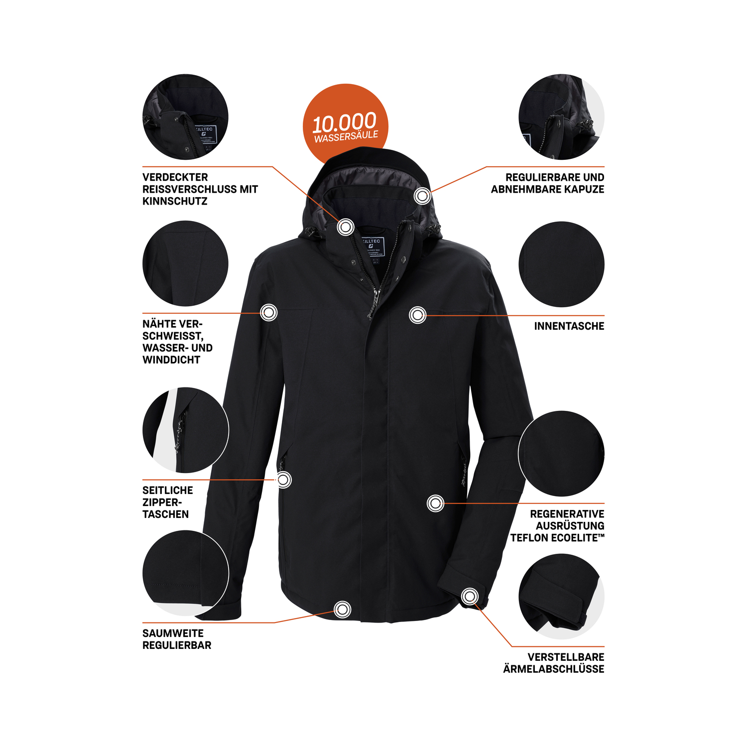 Herren killtec Schwarz
