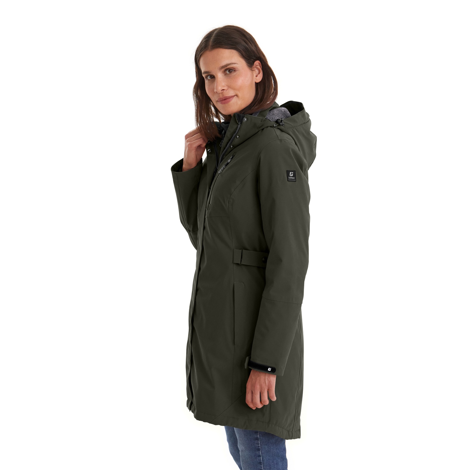 Damen killtec Dunkeloliv KOW 165 WMN PRK 00756 54 Mantel