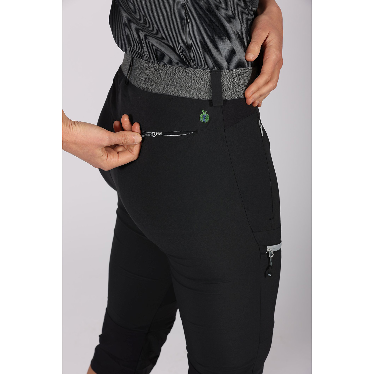 Damen Maul Sport Schwarz Leiterspitze-Shorts elastic 16 38 Bermuda