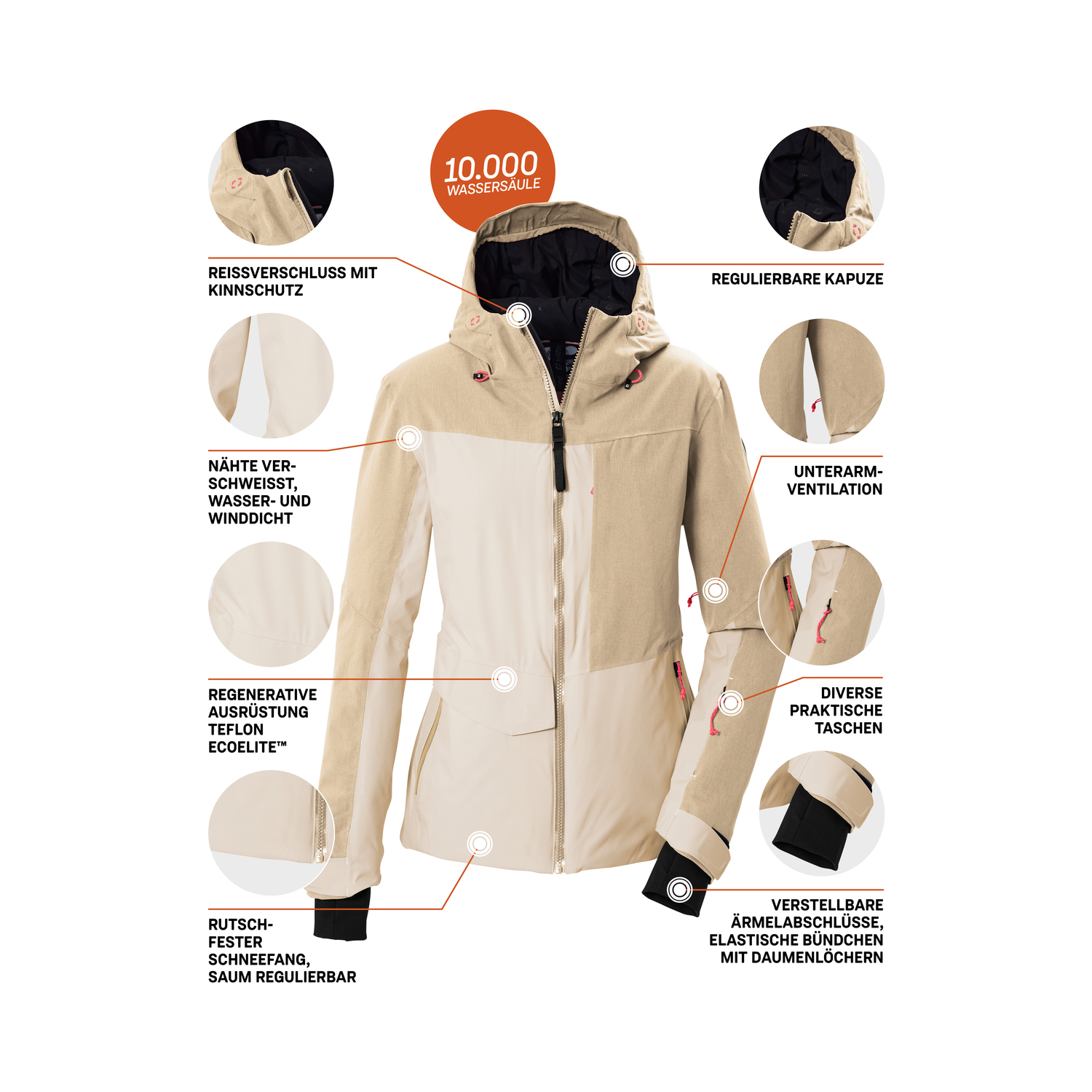 Damen killtec Beige