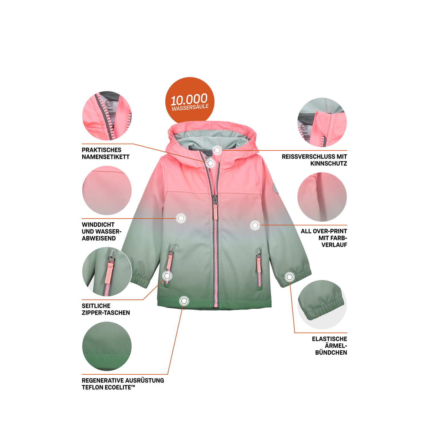 Minis first instinct by killtec Pink FIOS 5 MNS SFTSHLL JCKT 00444 122/8 Funktionsjacke