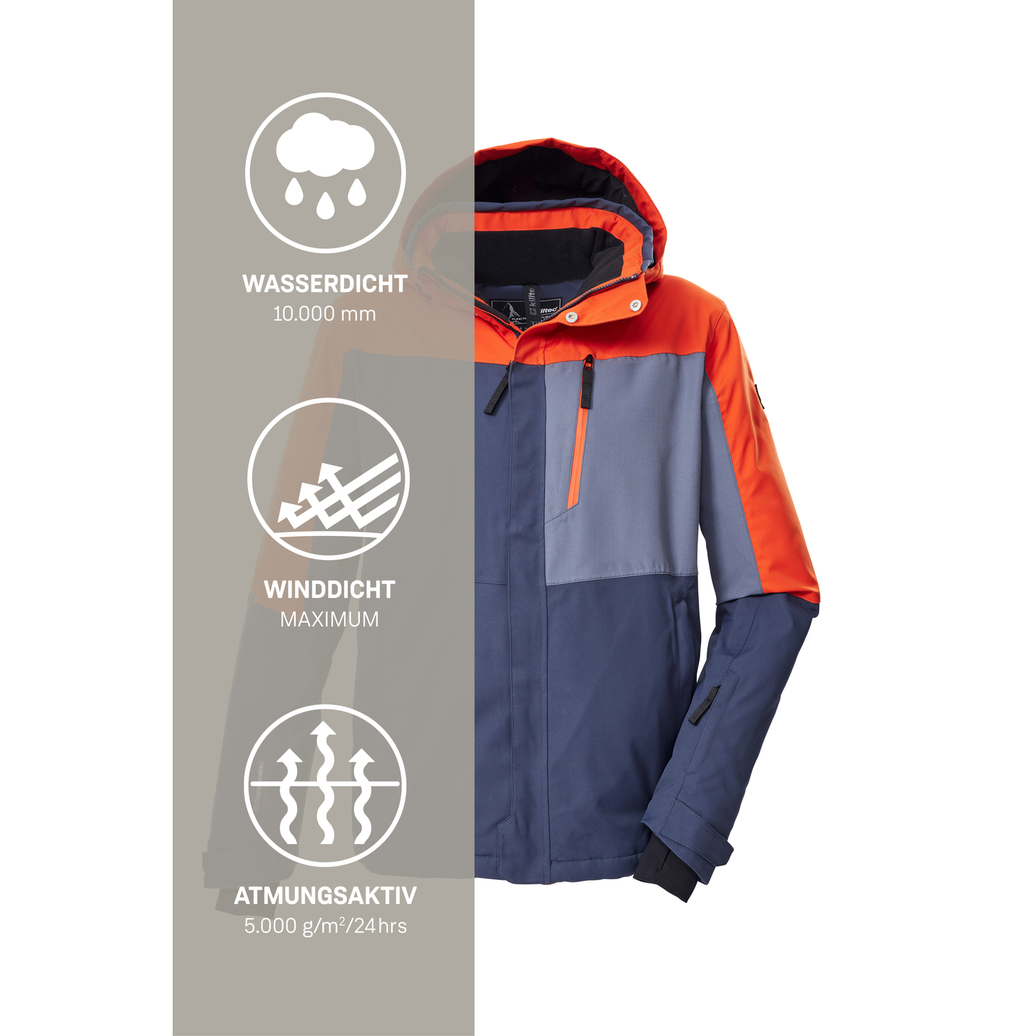 Herren killtec Blau KSW 52 MN SKI JCKT 00830 4XL Funktionsjacke
