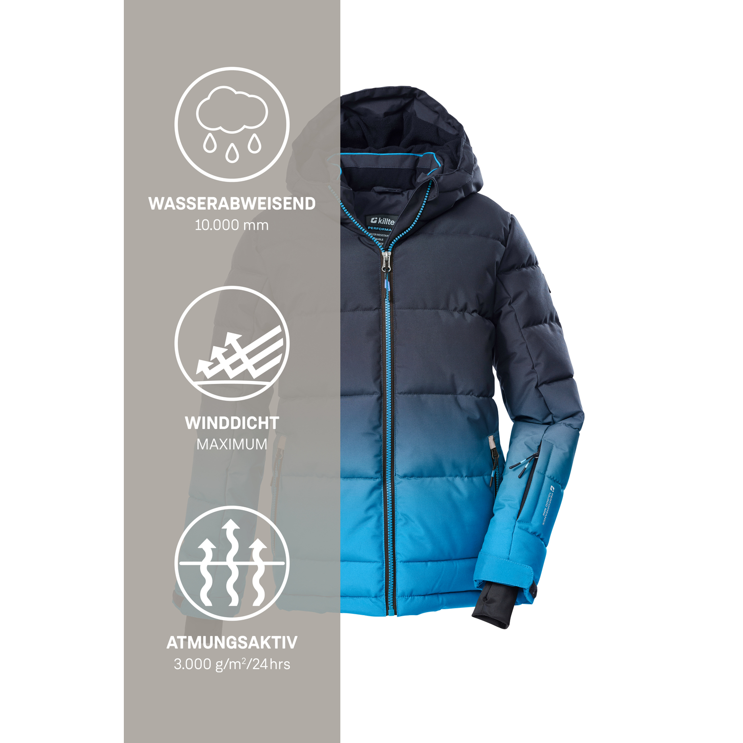 Jungen Kinder killtec Blau KSW 382 BYS QLTD JCKT Funktionsjacke