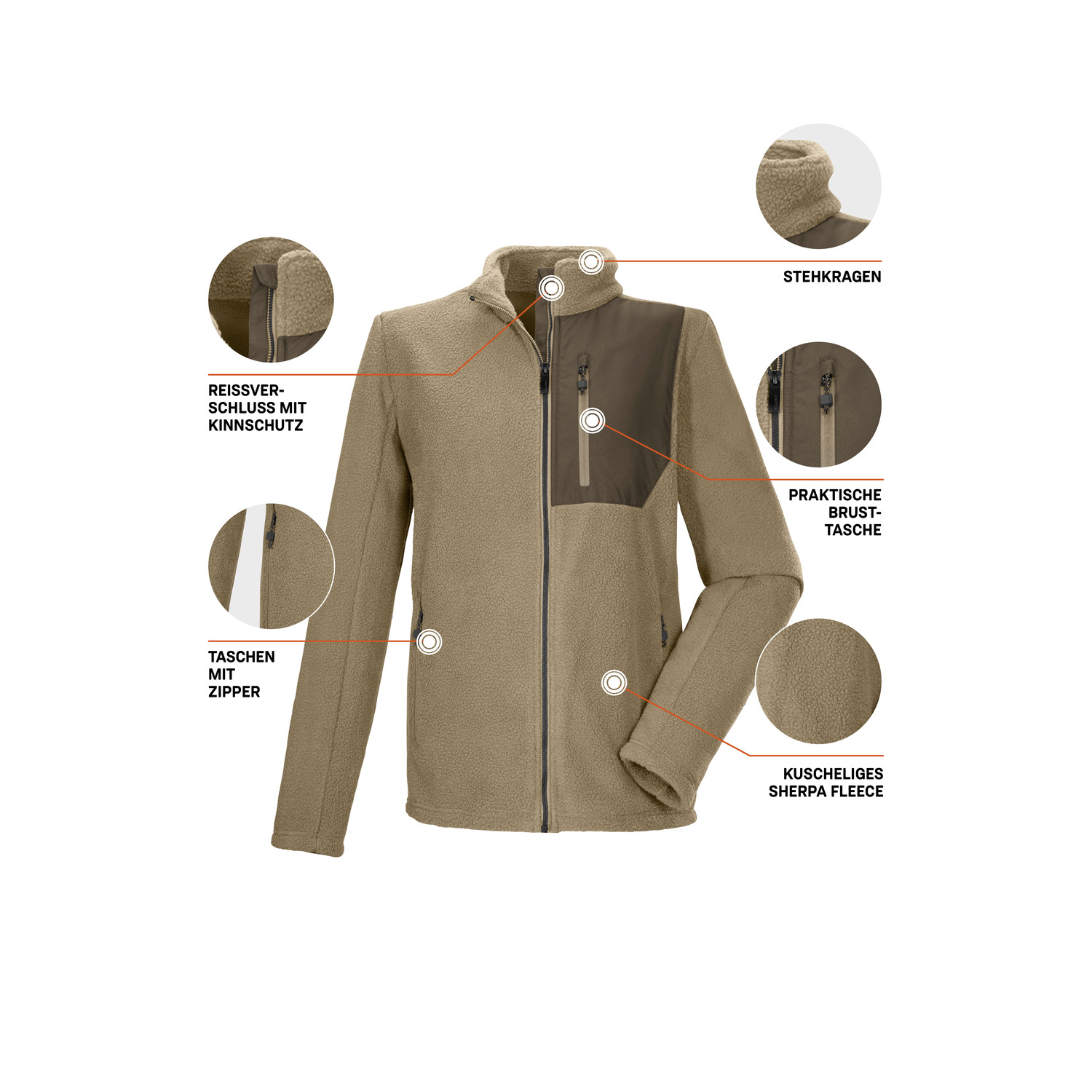 Herren killtec Grau KOW 105 MN FLC JCKT 00271 XXL Unterjacke