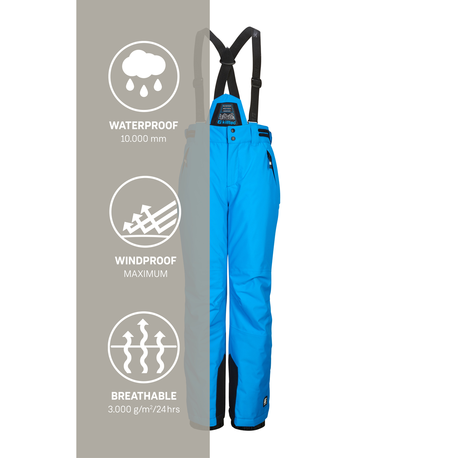 Kinder killtec Blau KSW 214 BYS SKI PNTS 00902 176 Latzhose