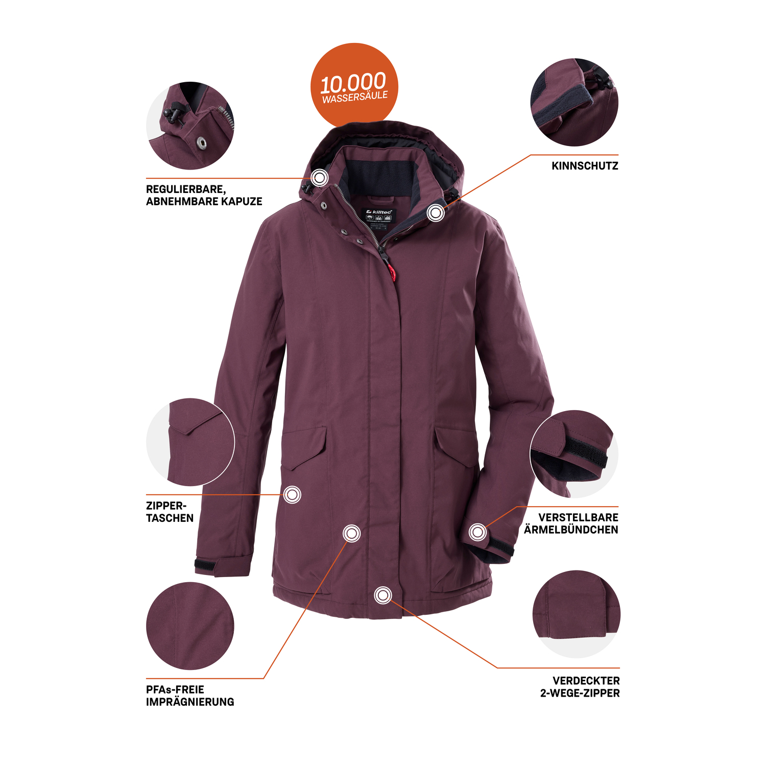 Damen killtec Pflaume