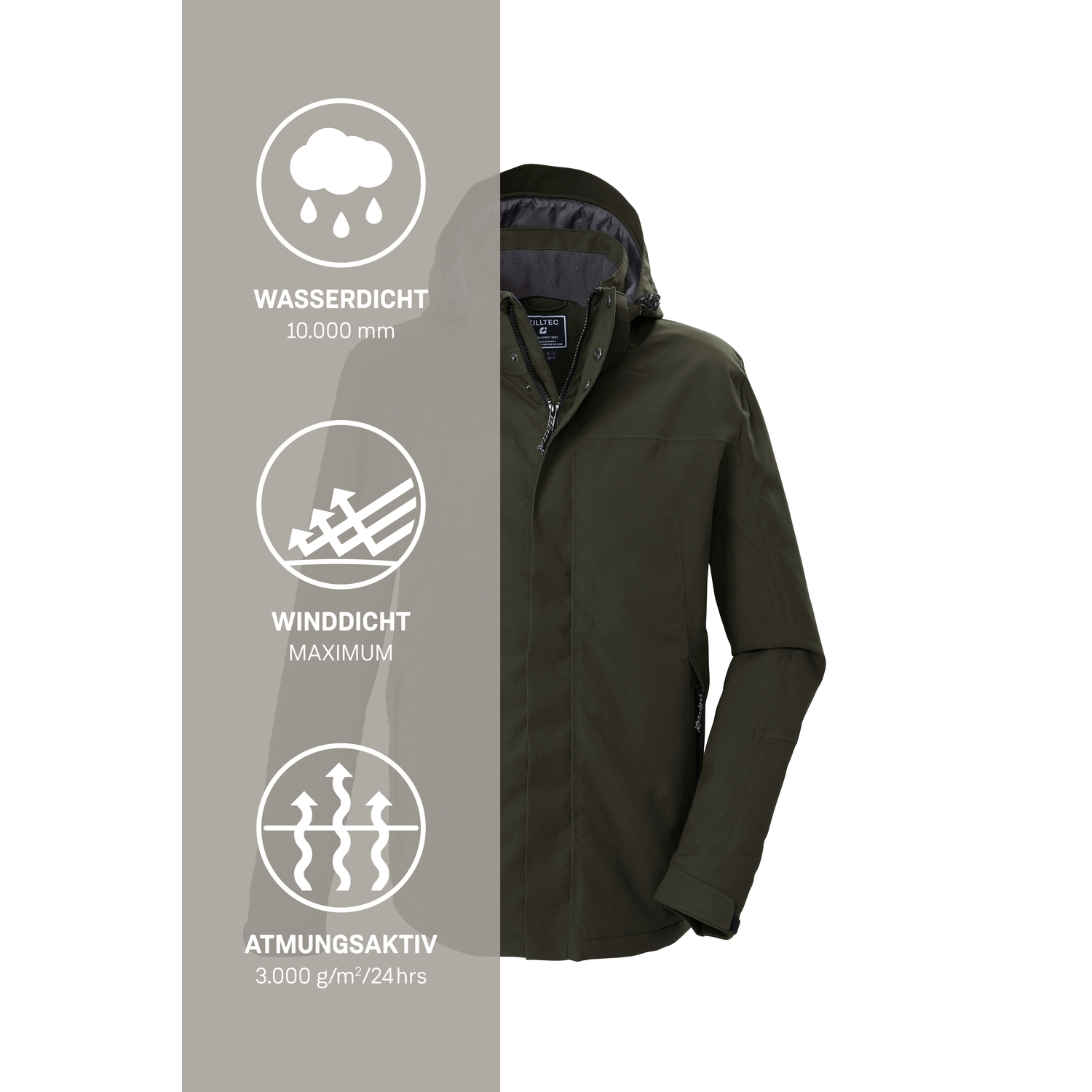 Herren killtec Dunkeloliv
