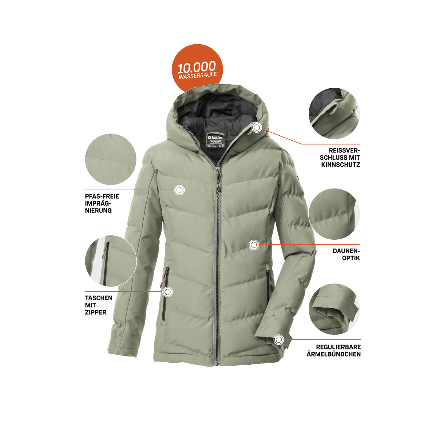 Kinder killtec Grün KOW 220 GRLS QLTD JCKT 00734 176 Funktionsjacke
