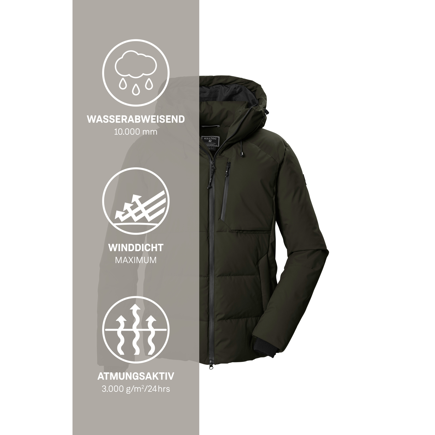 Herren killtec Dunkeloliv