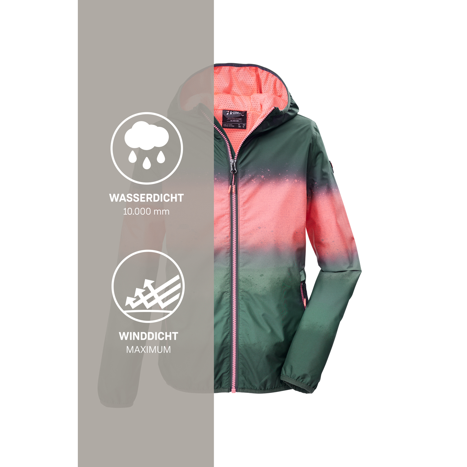 Kinder killtec Grün KOS 155 GRLS JCKT 00970 176 Funktionsjacke