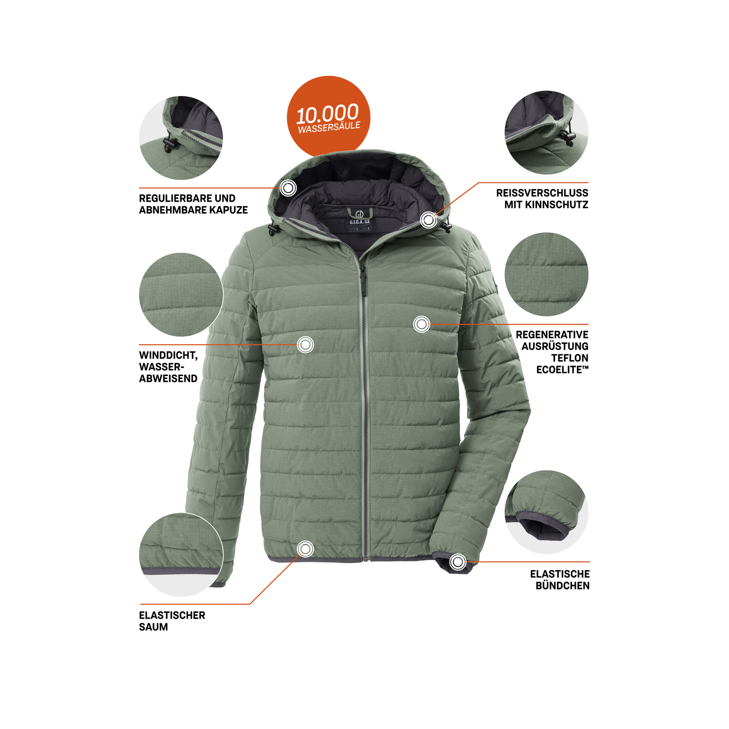 Herren G.I.G.A. DX by killtec Grün GS 86 MN QLTD JCKT Funktionsjacke