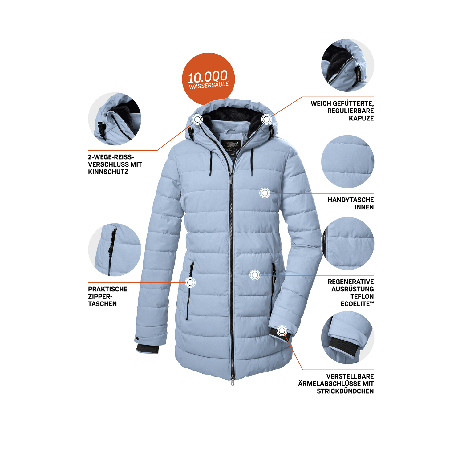 Damen killtec Hellblau