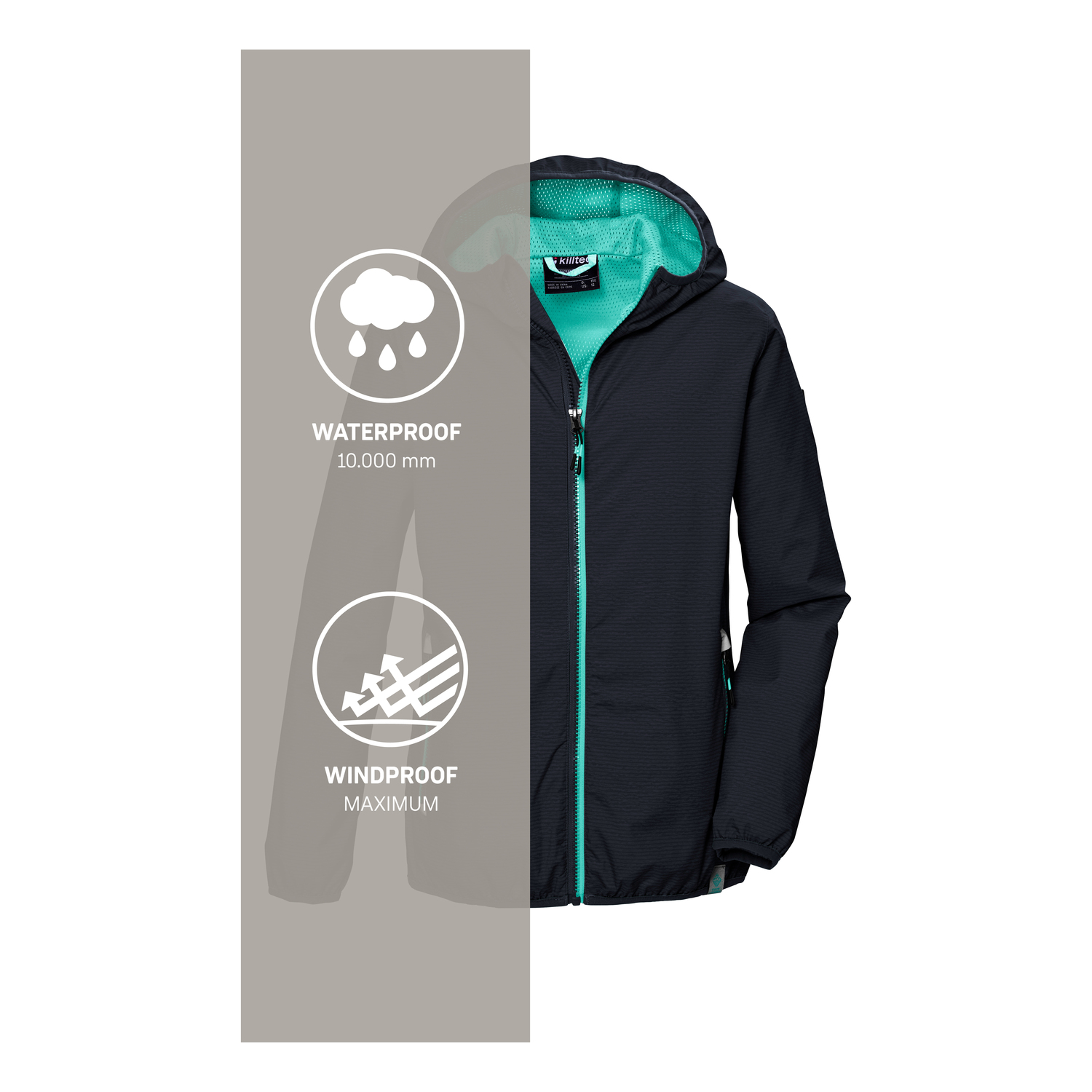 Mädchen killtec Blau KOS 138 GRLS JCKT 00814 176 Funktionsjacke