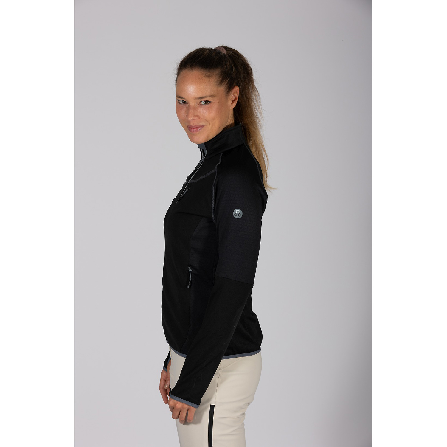Damen Maul Sport Schwarz Hochegg - Fleecejacke Schlupfjacken lg.Arm He/Uni