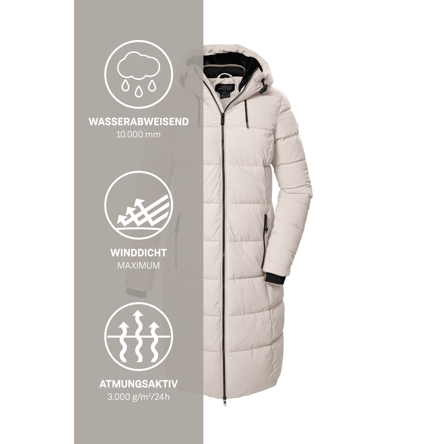 Damen killtec Grau KOW 56 WMN QLTD CT 00308 50 Mantel