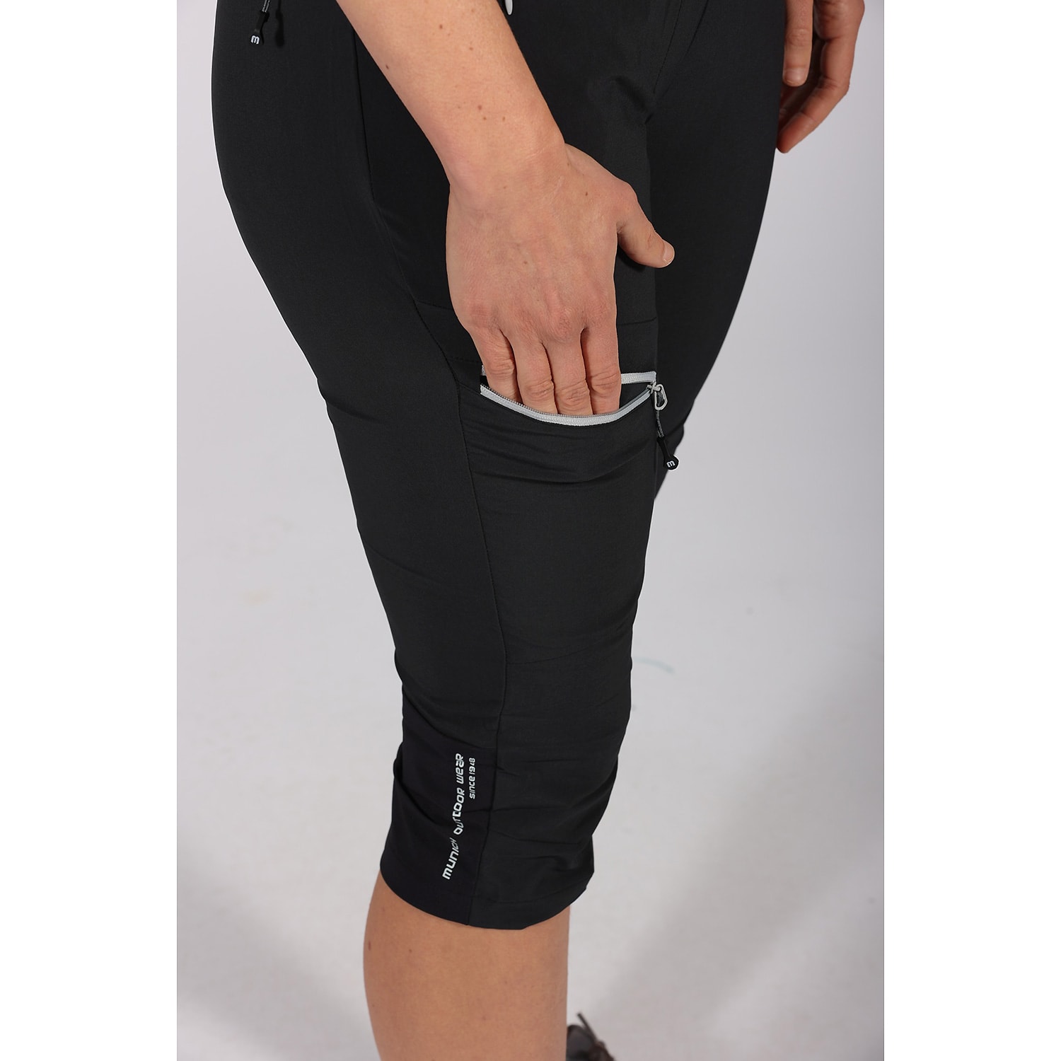 Damen Maul Sport Schwarz Leiterspitze-Shorts elastic 16 38 Bermuda