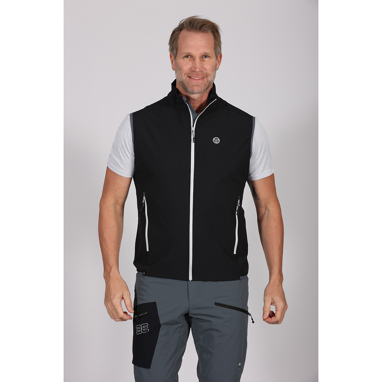 Herren Maul Sport Schwarz Achensee-Softshellweste 47 48 Weste