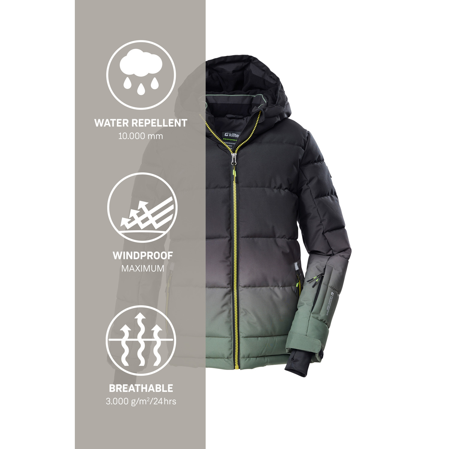 Jungen Kinder killtec Oliv KSW 382 BYS QLTD JCKT 00733 176 Funktionsjacke