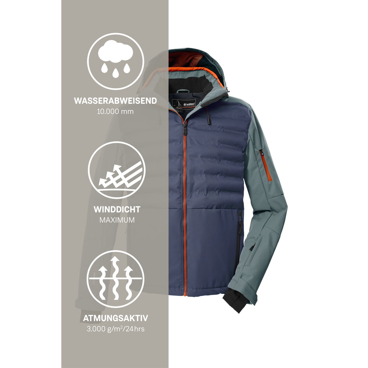 Herren killtec Blau KSW 72 MN SKI JCKT 00830 4XL Funktionsjacke