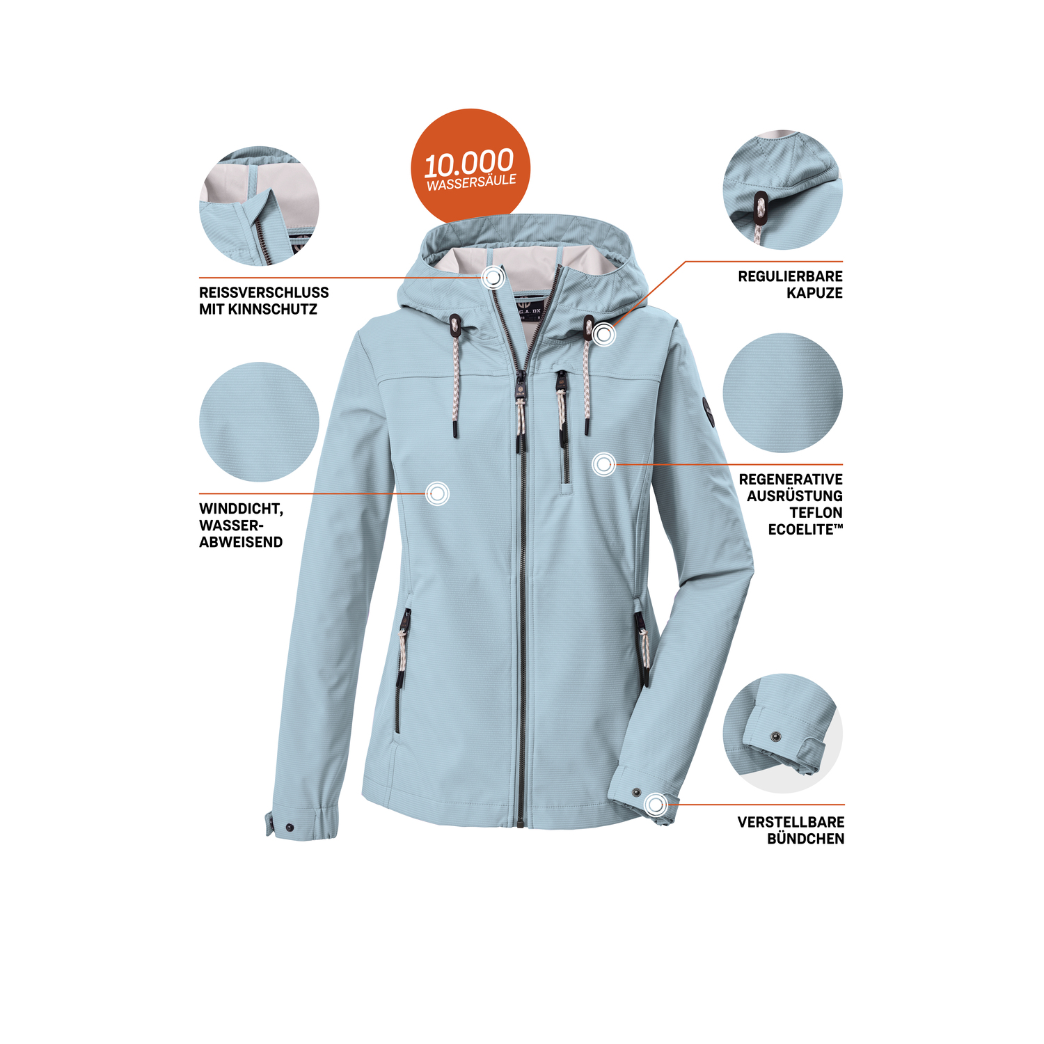 Damen G.I.G.A. DX by killtec Blau GS 111 WMN SFTSHLL JCKT Funktionsjacke