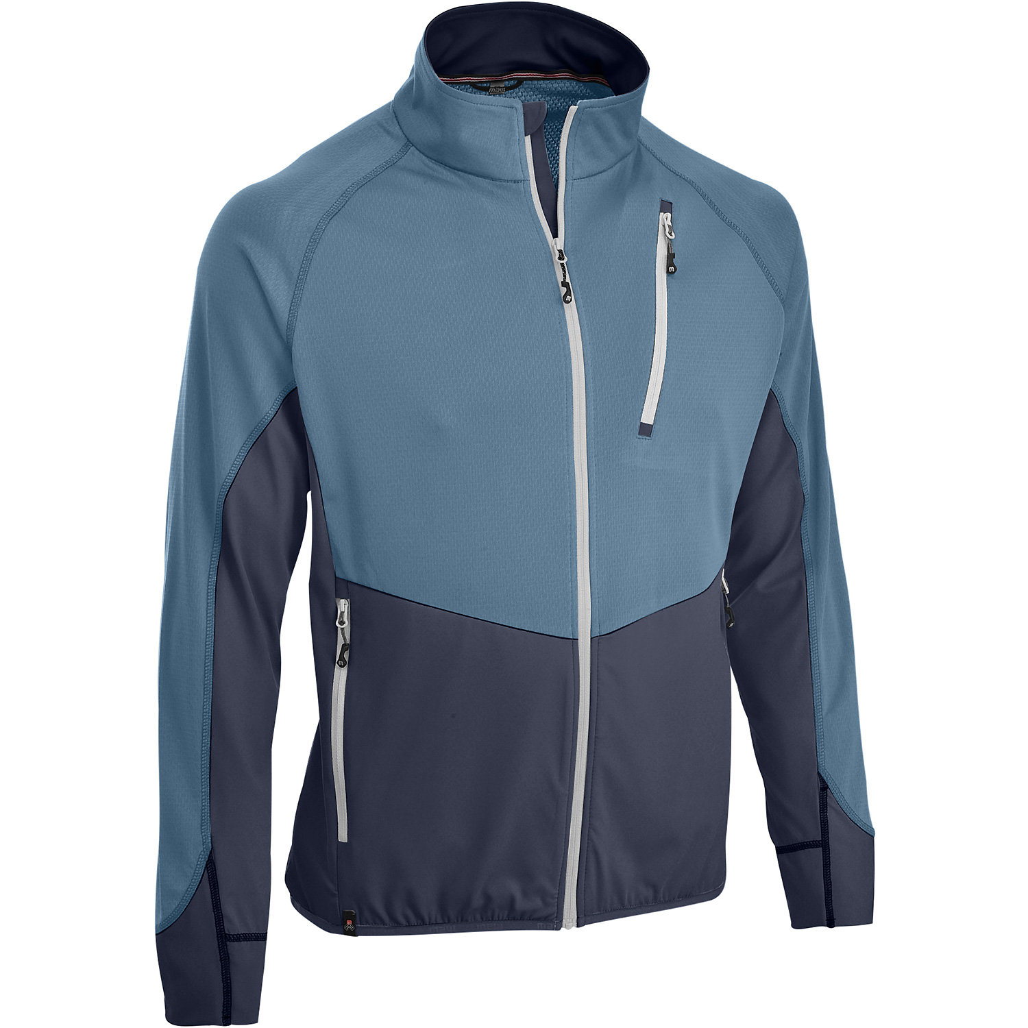 Herren Maul Sport Blau Kronberg XT - leichte Fleeceja 7972 58 Unterjacke