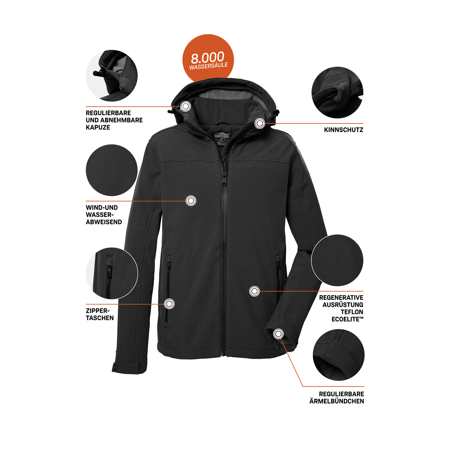 Herren killtec Schwarz