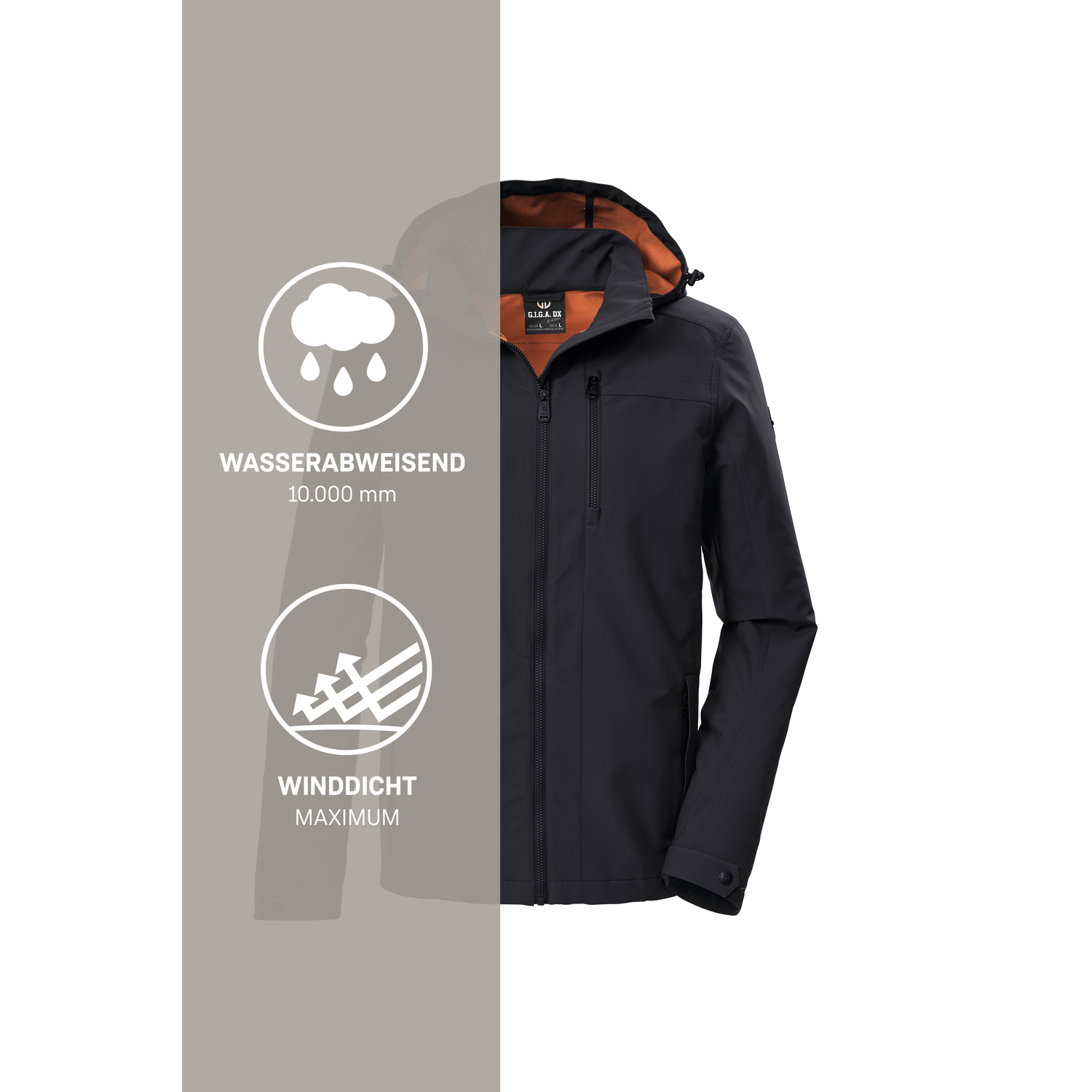 Herren G.I.G.A. DX by killtec Schwarz GS 108 MN SFTSHLL JCKT 00200 4XL Funktionsjacke